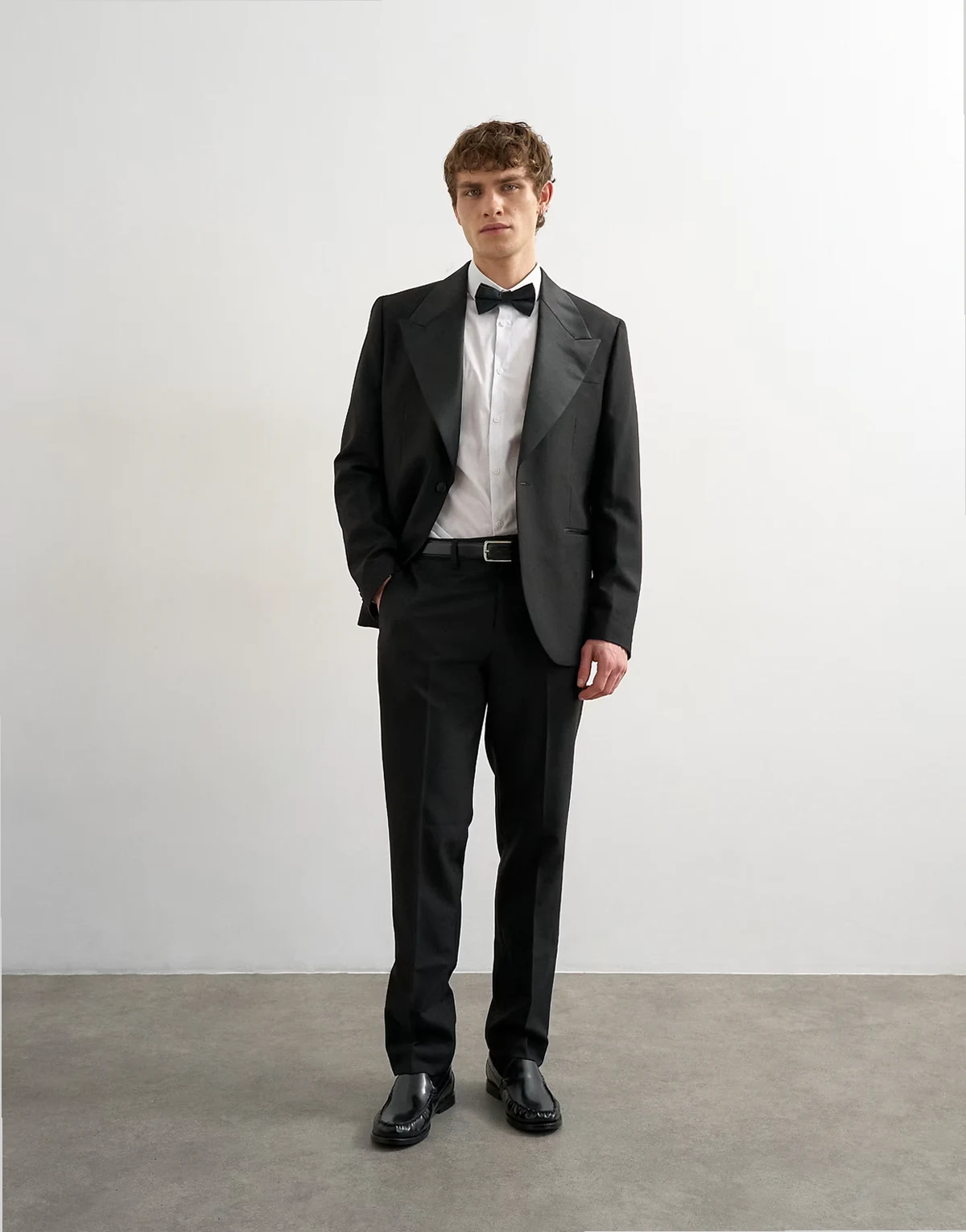 tuxedo pants in black