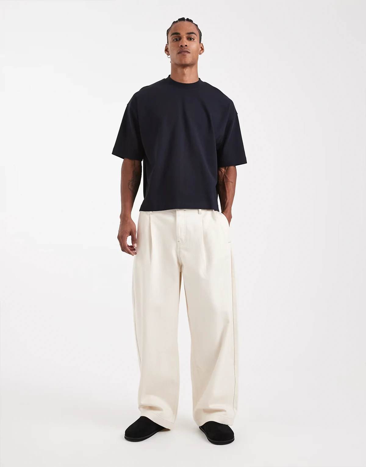 – Circular Design Collection – Schwere Barrel-Jeans in Ecru