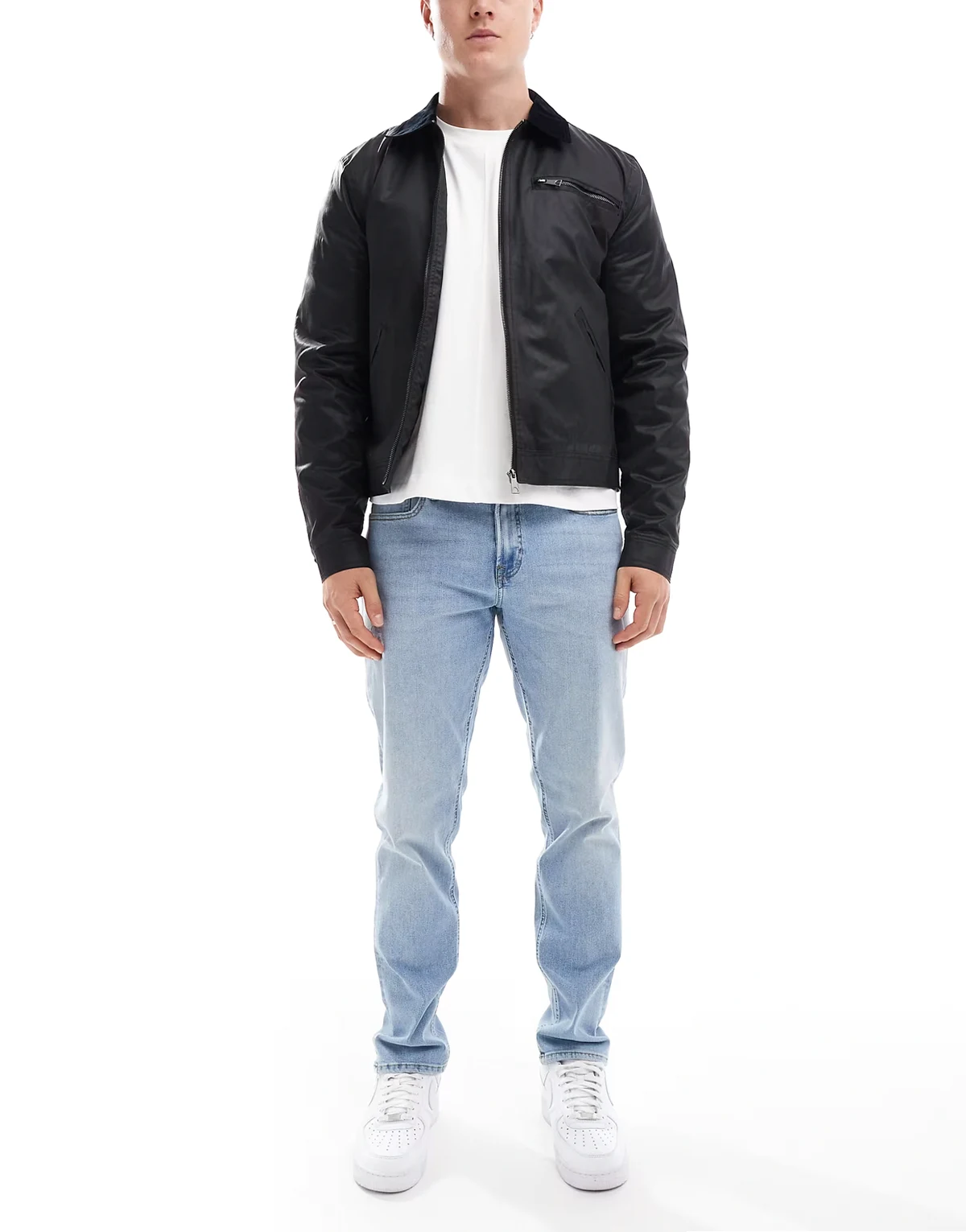 – Adam – Schmal zulaufende Jeans in Hellblau