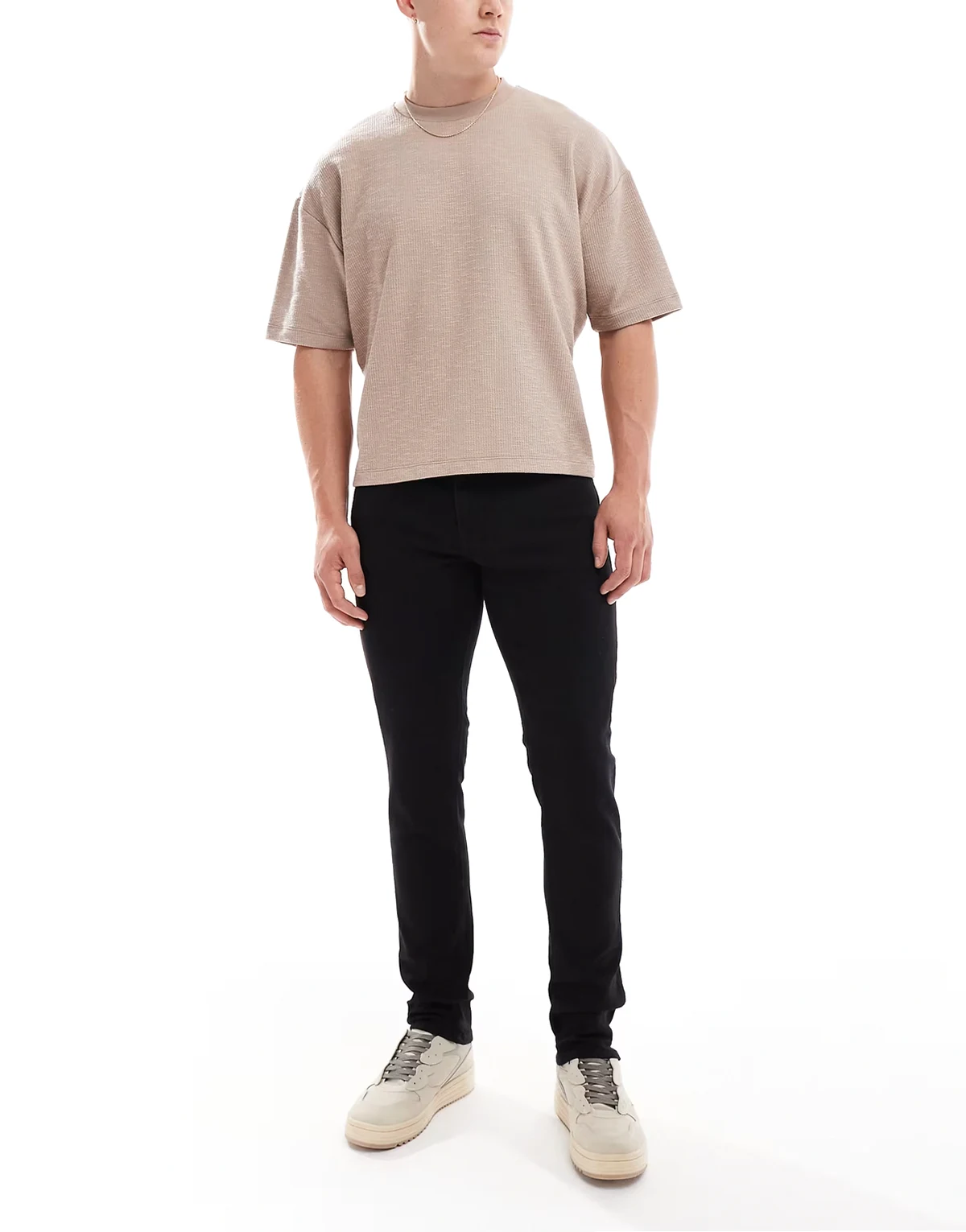 – Luke – Dopasowane czarne jeansy