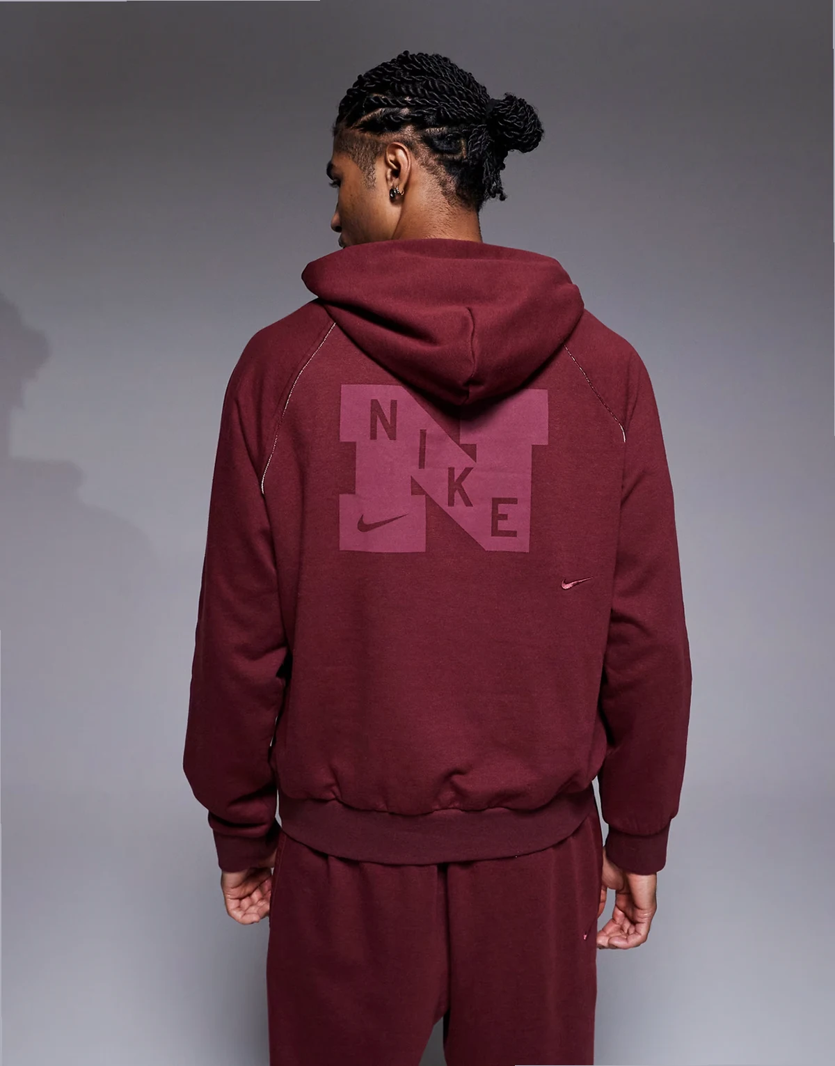 Heritage logo hoodie in dark red