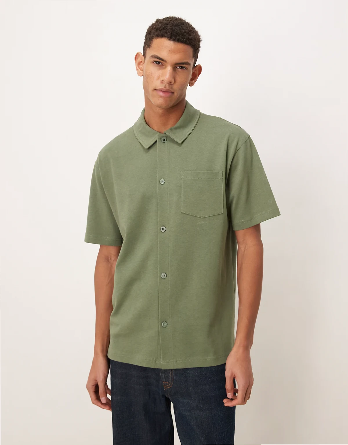 – Circular Design Collection – Superschweres Relaxed-Fit-Polohemd in Grün