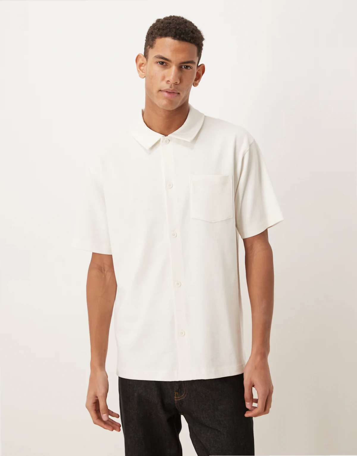 – Circular Design Collection – Superschweres Relaxed-Fit-Polohemd in Neutral
