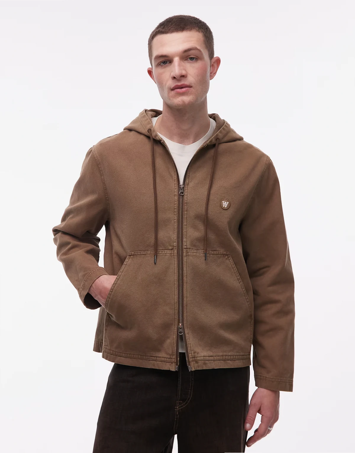 palle hooded jacket in brown