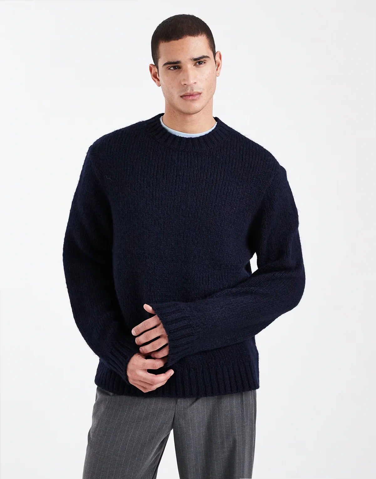 – Oversize-Pullover in dunklem Marineblau