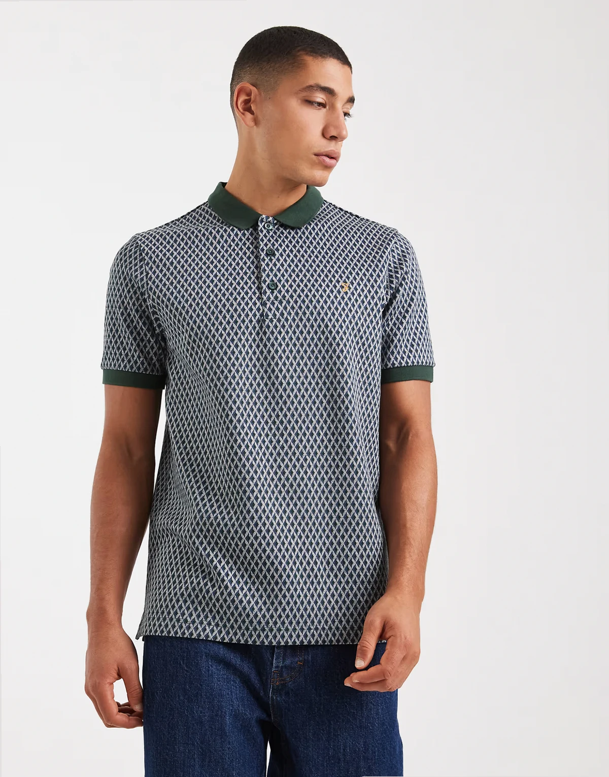 whitston polo shirt in dark green