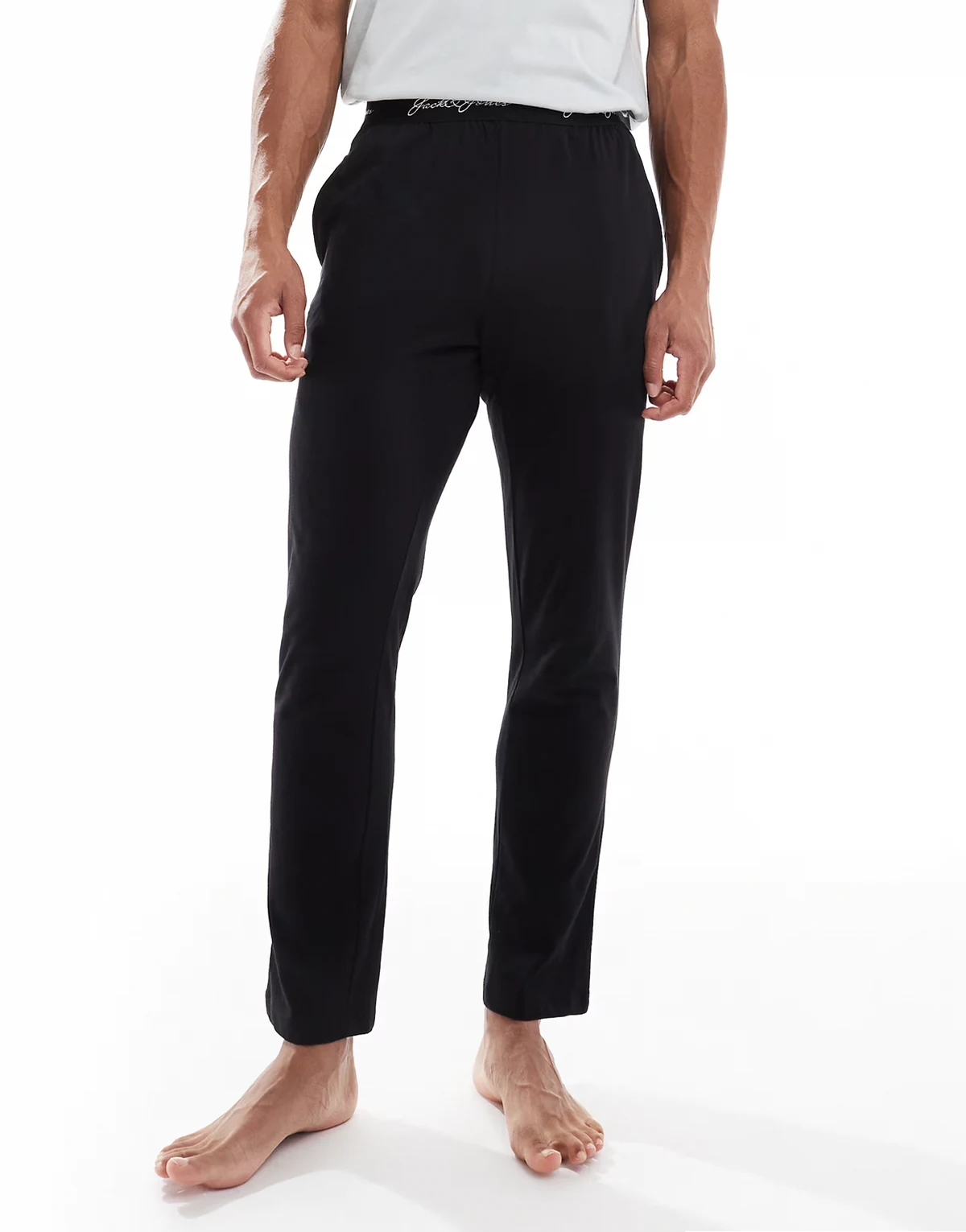 – Lounge-Hose in Schwarz mit Schriftzug