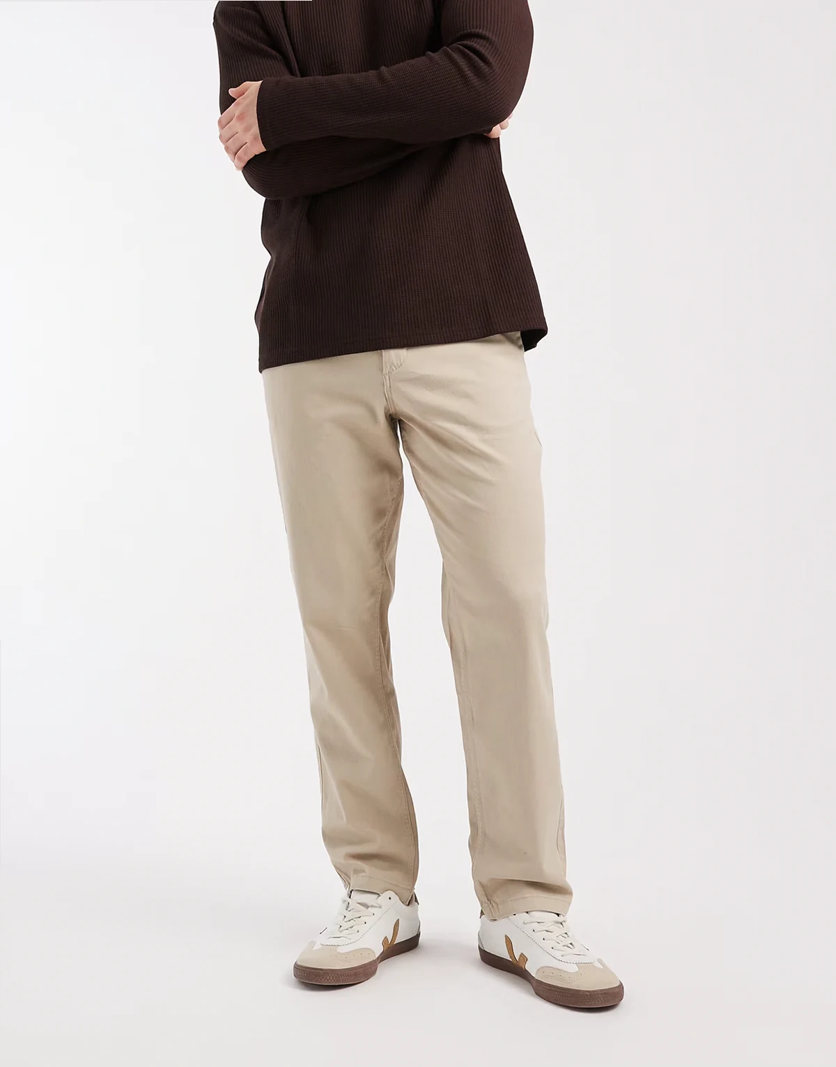 – Ollie – Chinohose in Beige mit Regular-Fit-Schnitt