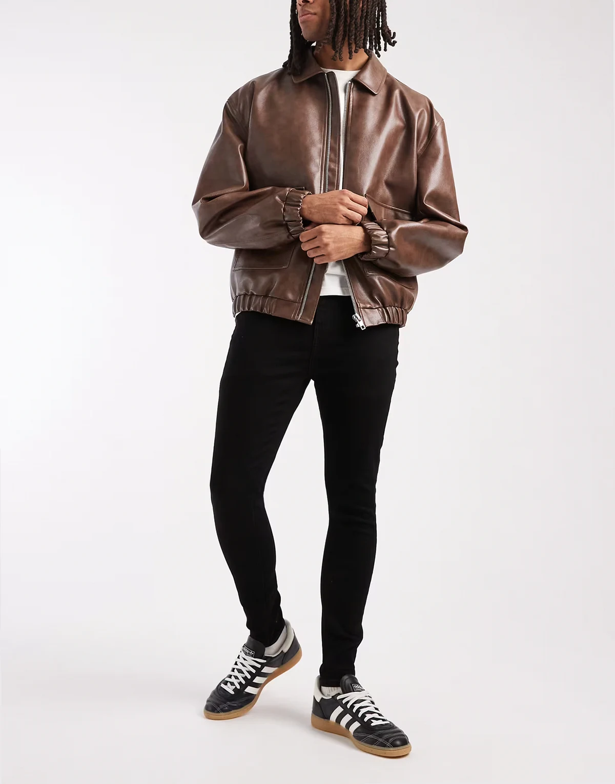 – Schwarze Sprayon-Jeans mit Powerstretch