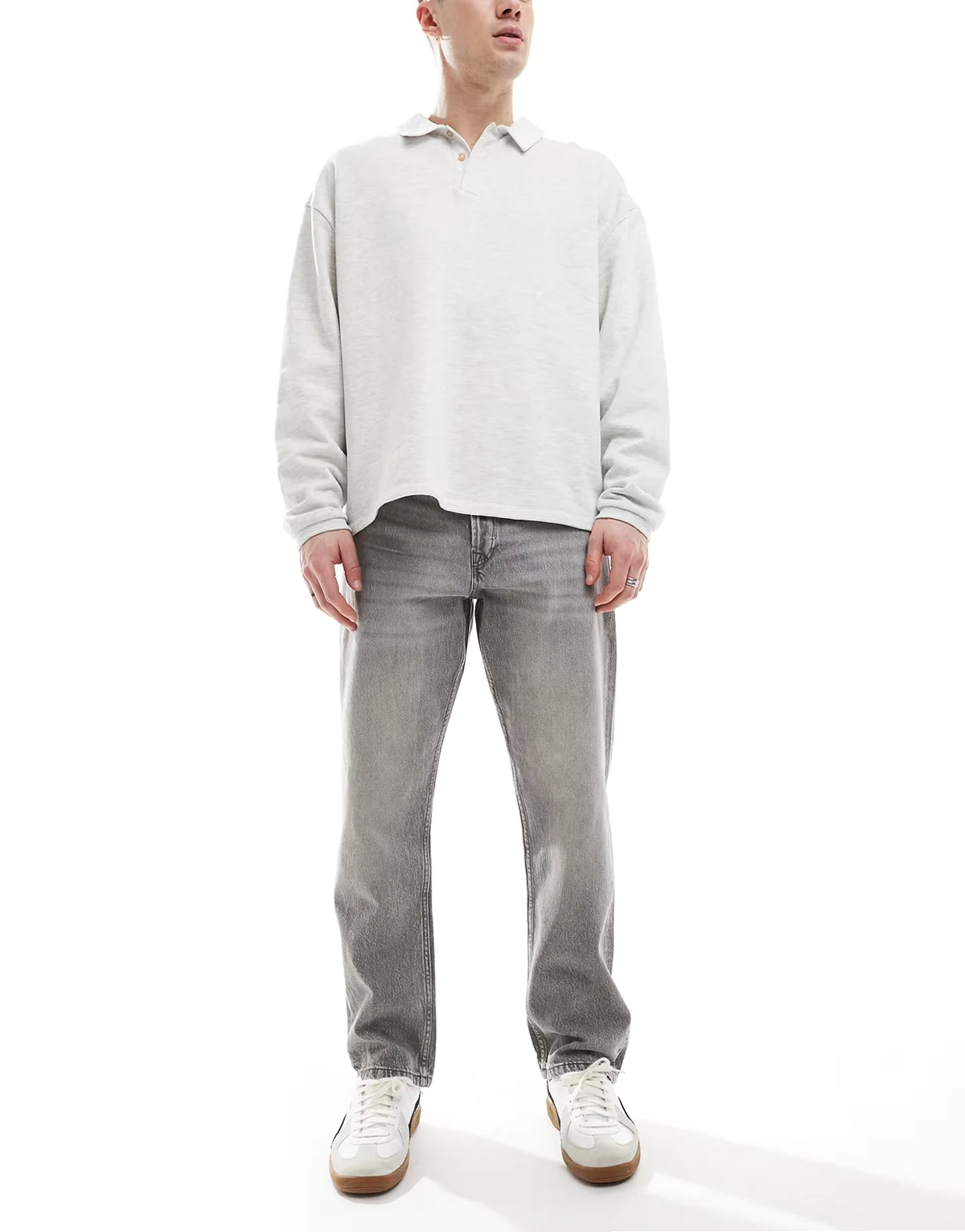 – Chris – Straight Jeans in grauer Waschung