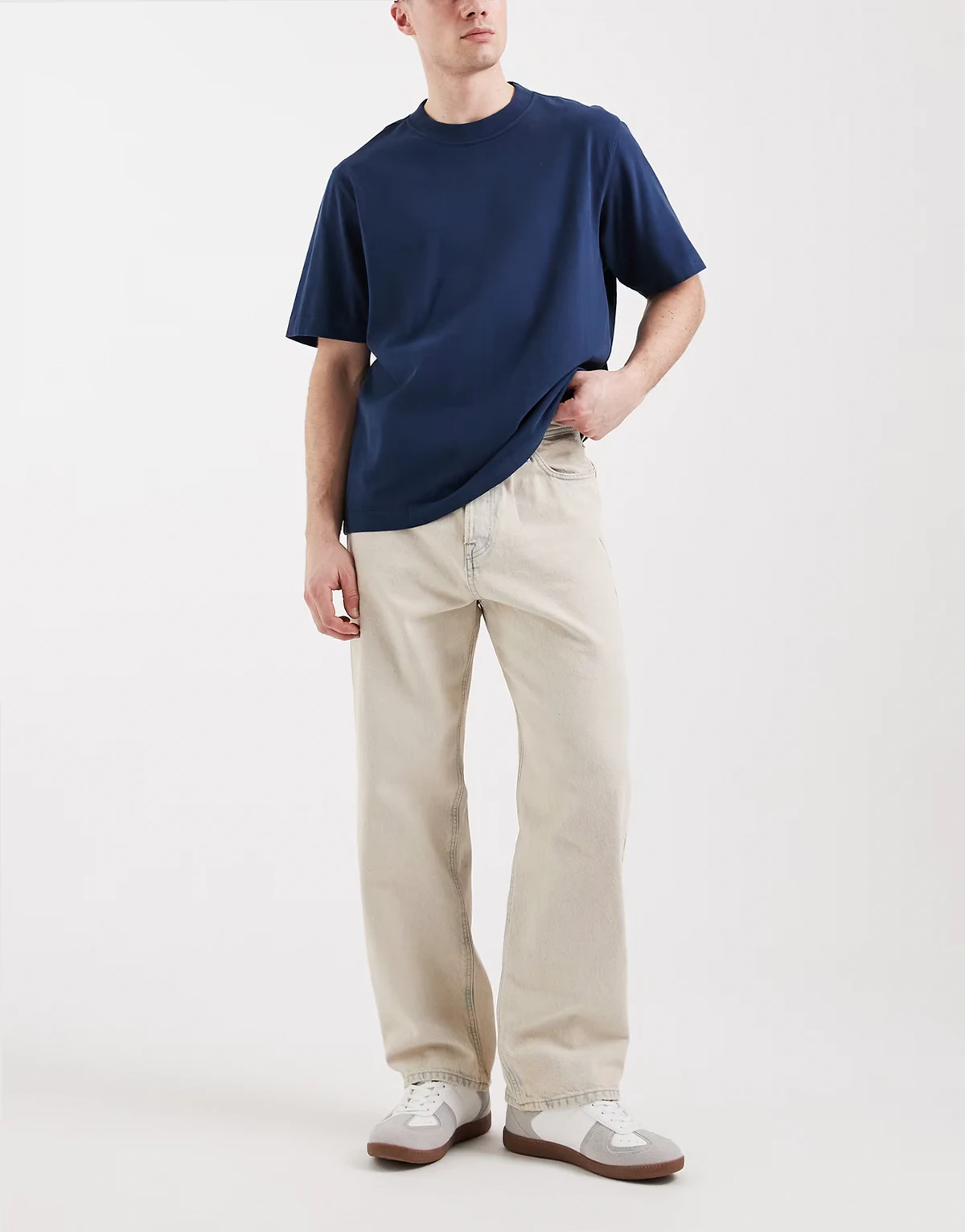 – Alex – Wybielane jeansy baggy