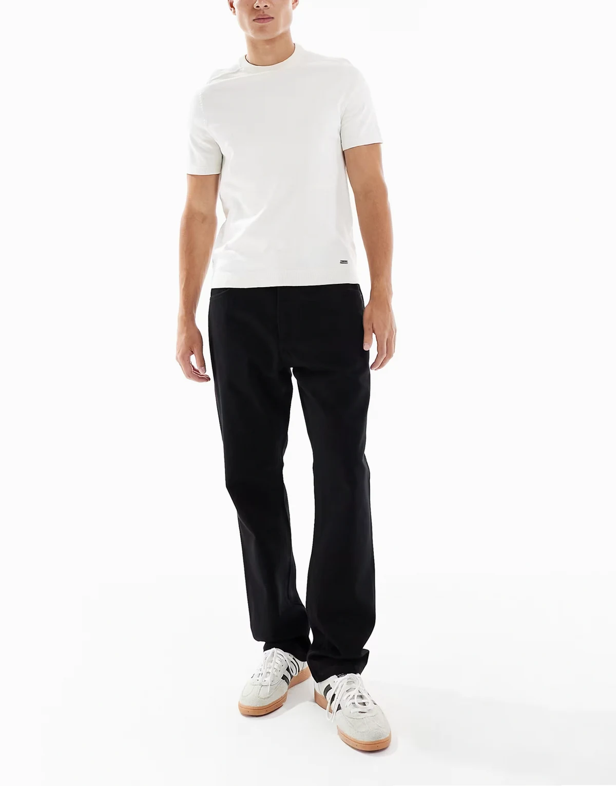 – Edge – Czarne jeansy o prostym kroju