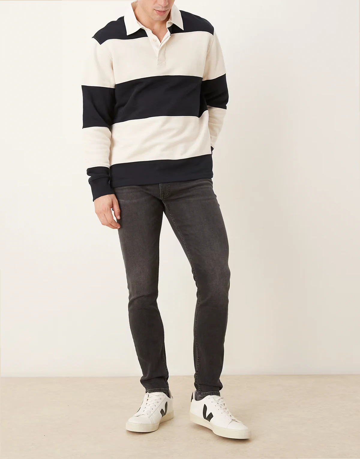 – Jude – Schmale Jeans aus 100% Baumwolle in verwaschenem Grau