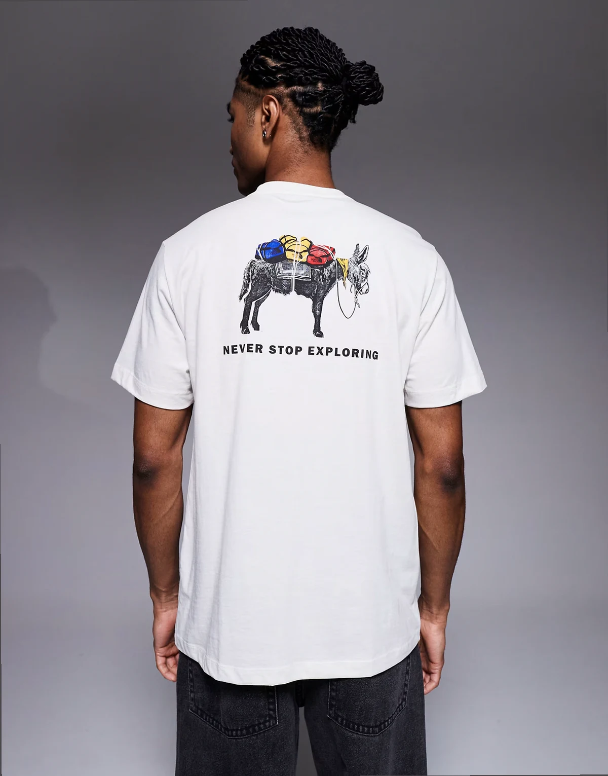 Evolution Pack back print Tee in white