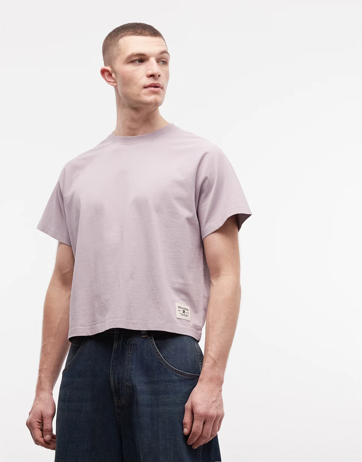 – Circular Design Collection – Liliowy gruby T-shirt