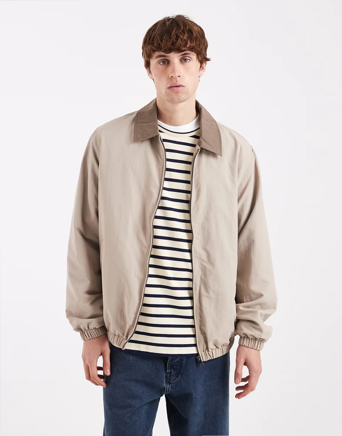 harrington jacket in beige