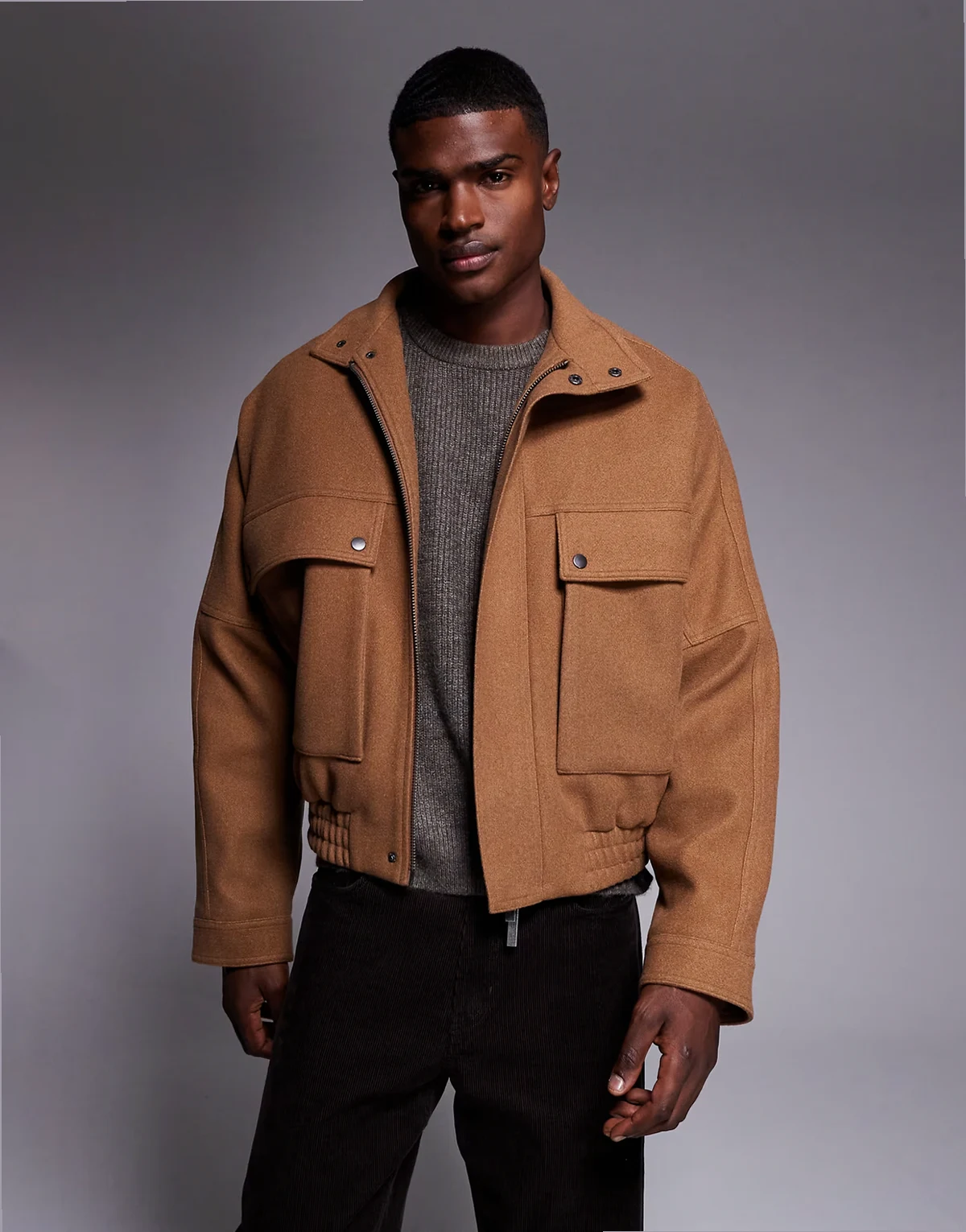 – Harrington-Jacke in Tabakbraun