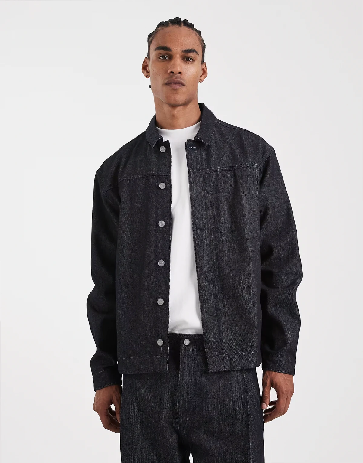 Circular Design Collection heavyweight harrington denim jacket in indigo - part of a set
