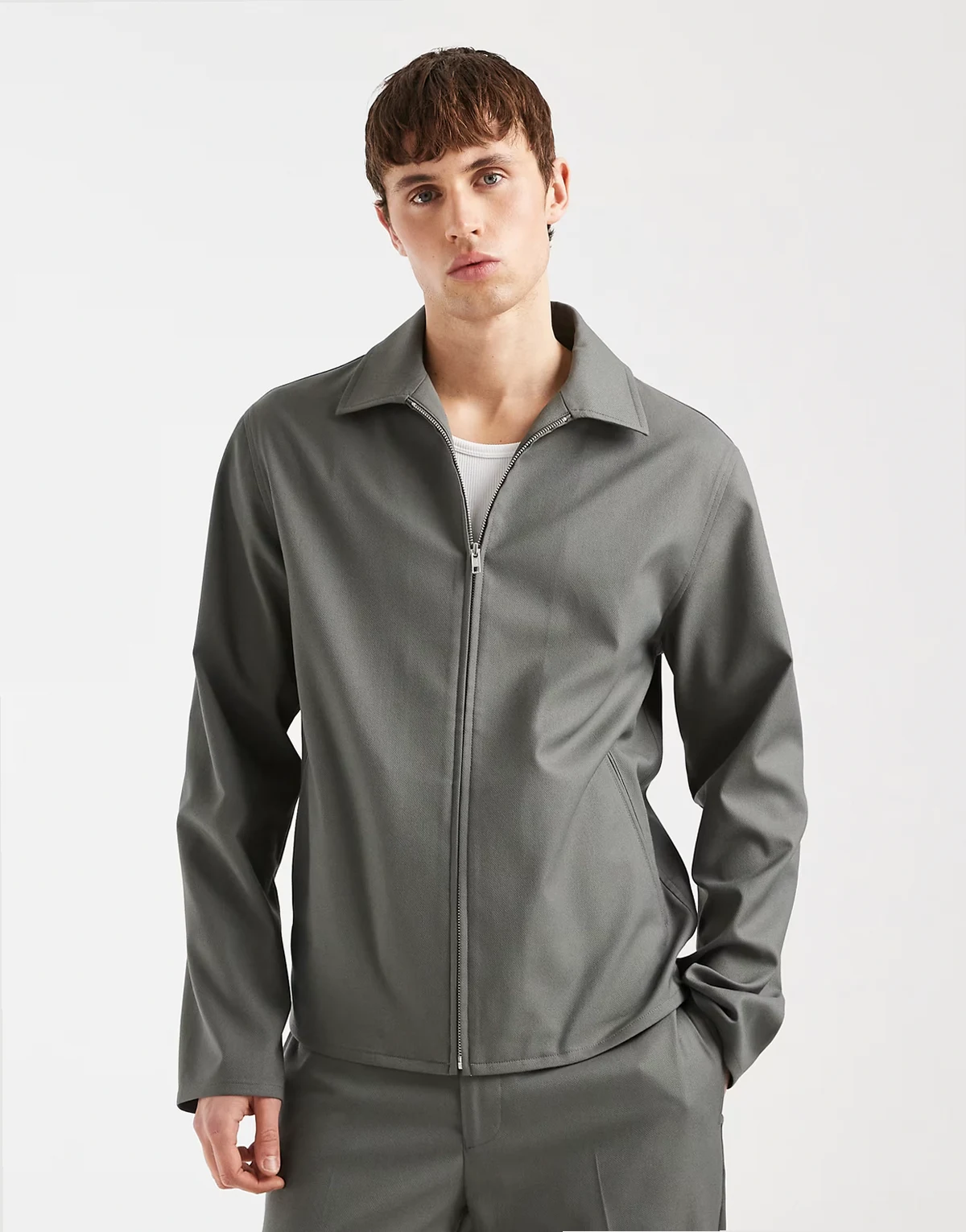 dressy harrington jacket in light khaki - part of a set