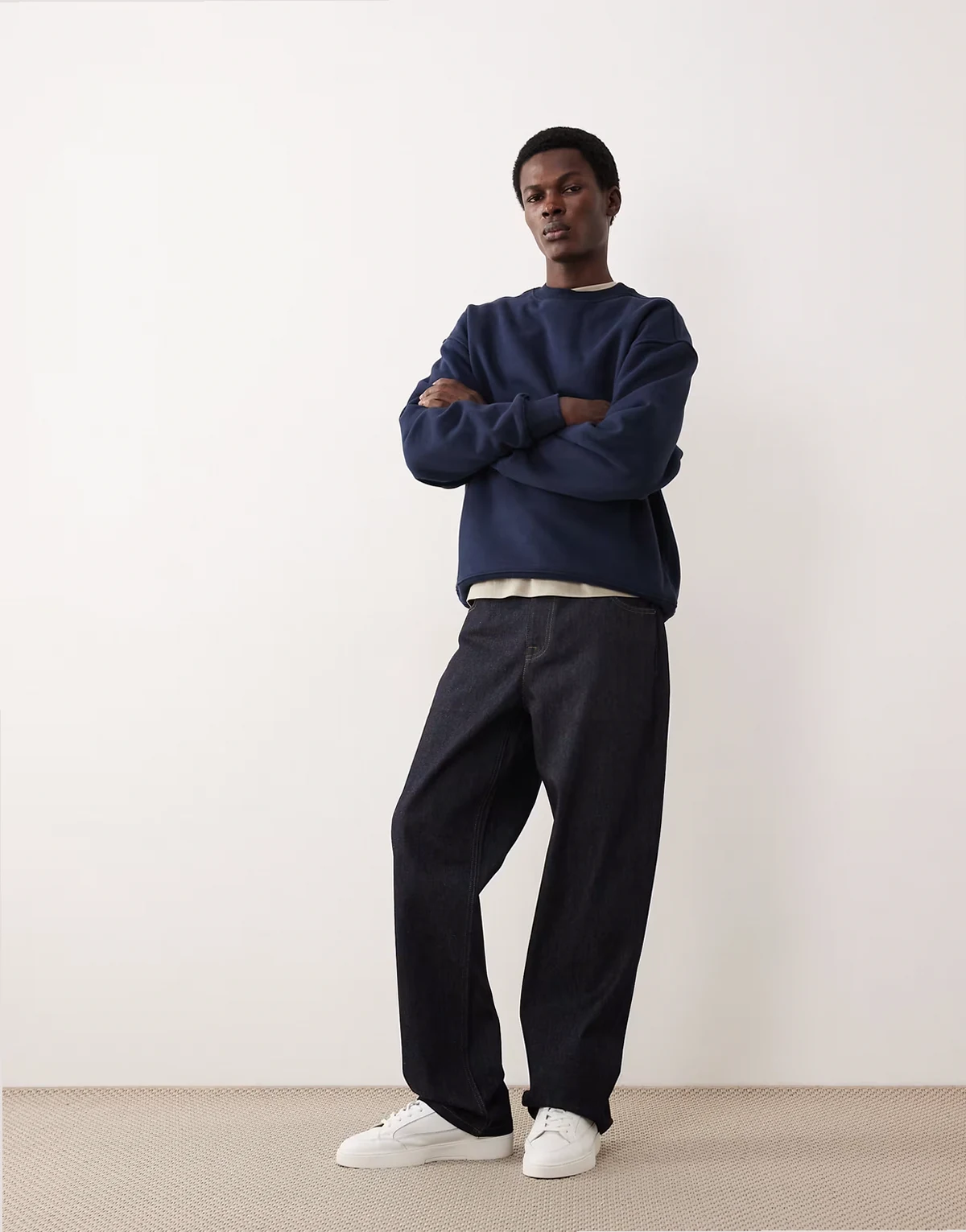 oversized super heavyweight set in navy