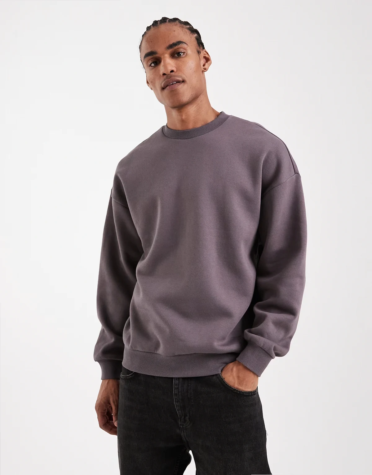 – Oversize-Sweatshirt in kräftigem Grau