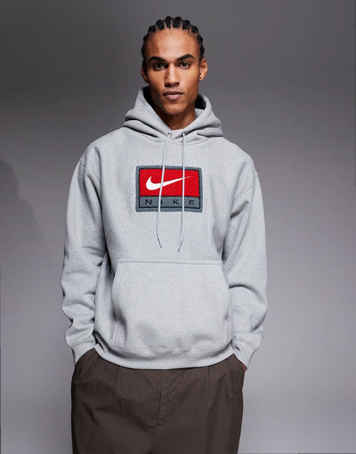 Solo Swoosh hoodie in gray