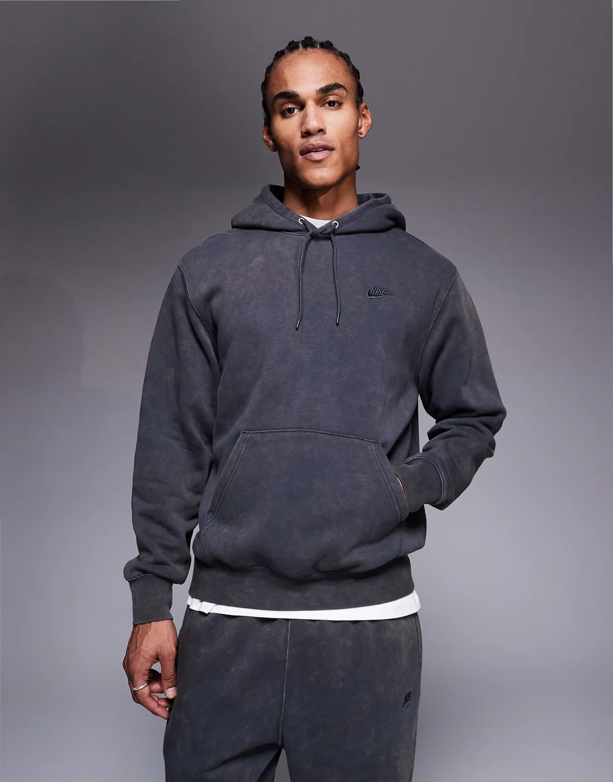 Club Wash hoodie in dark gray