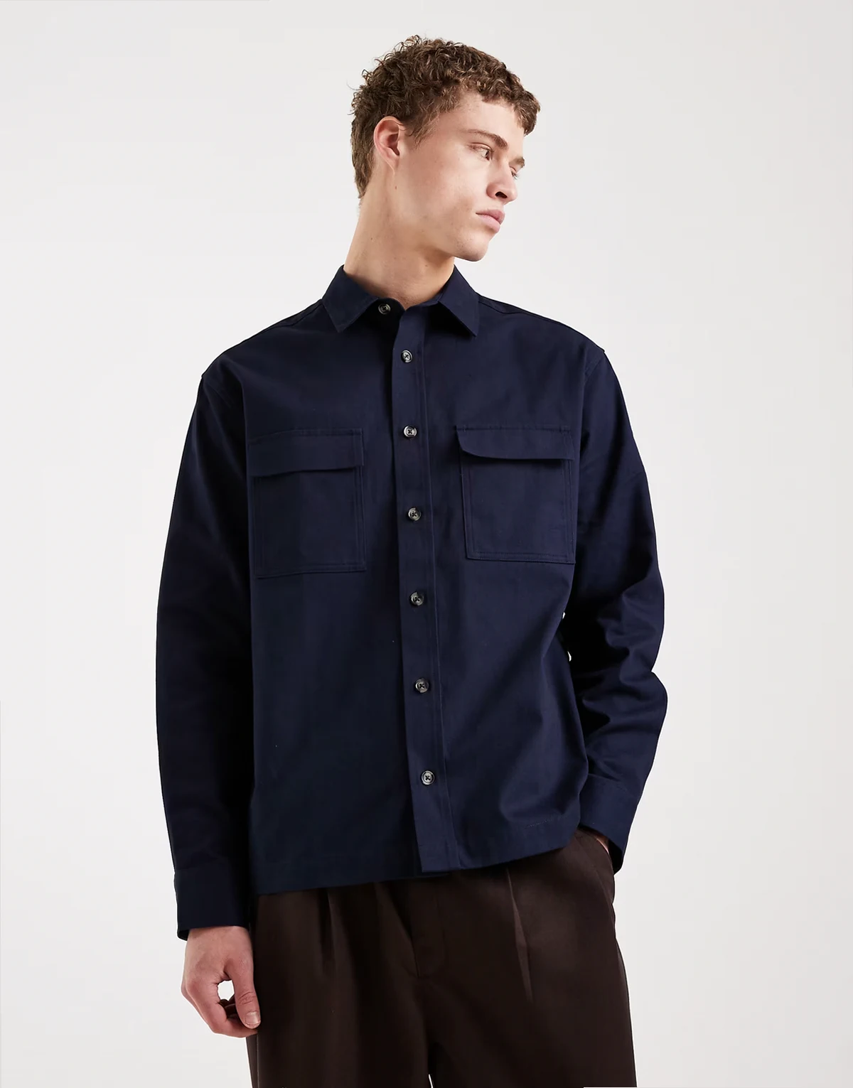 relaxed shirt in navy