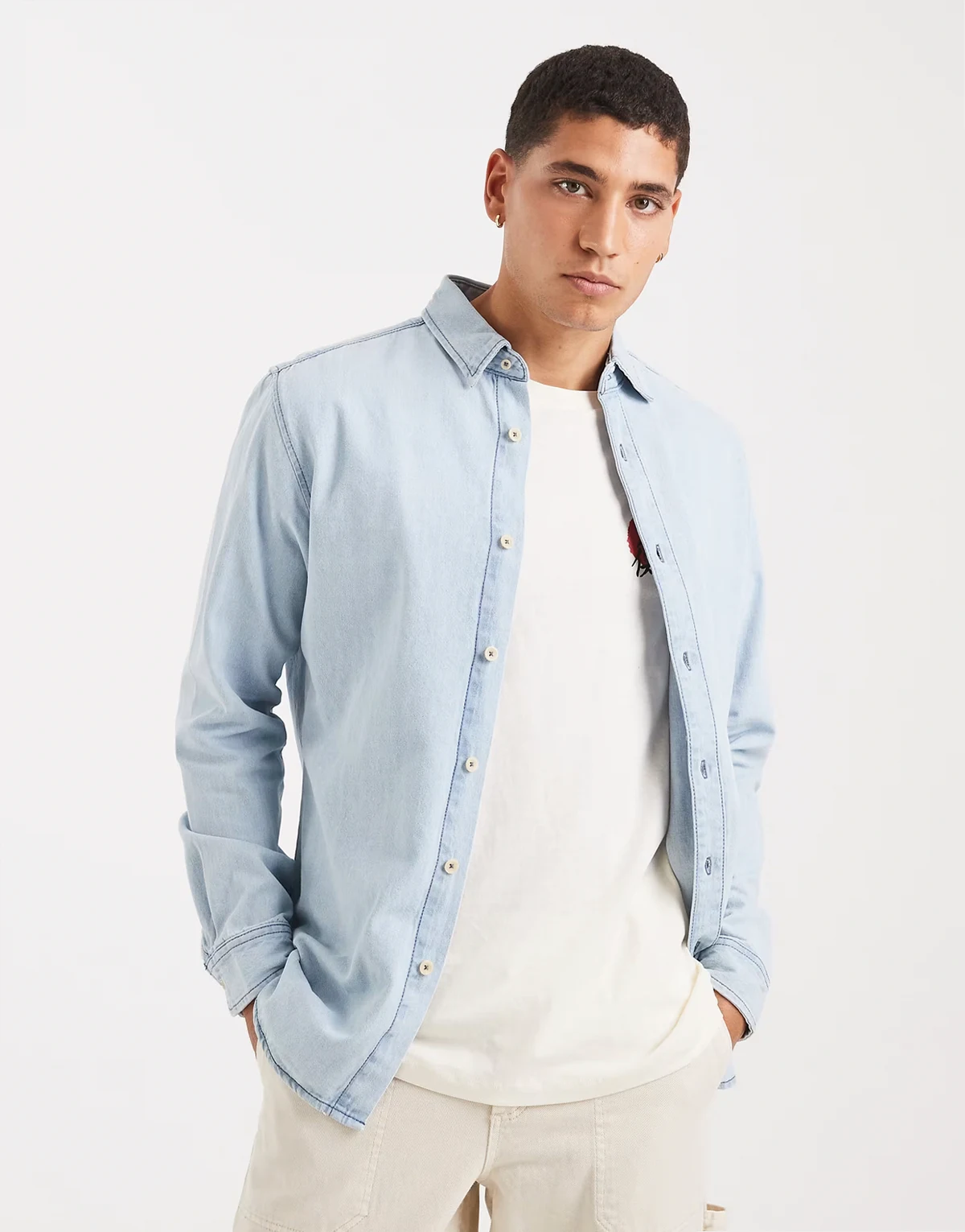 denim shirt in light blue