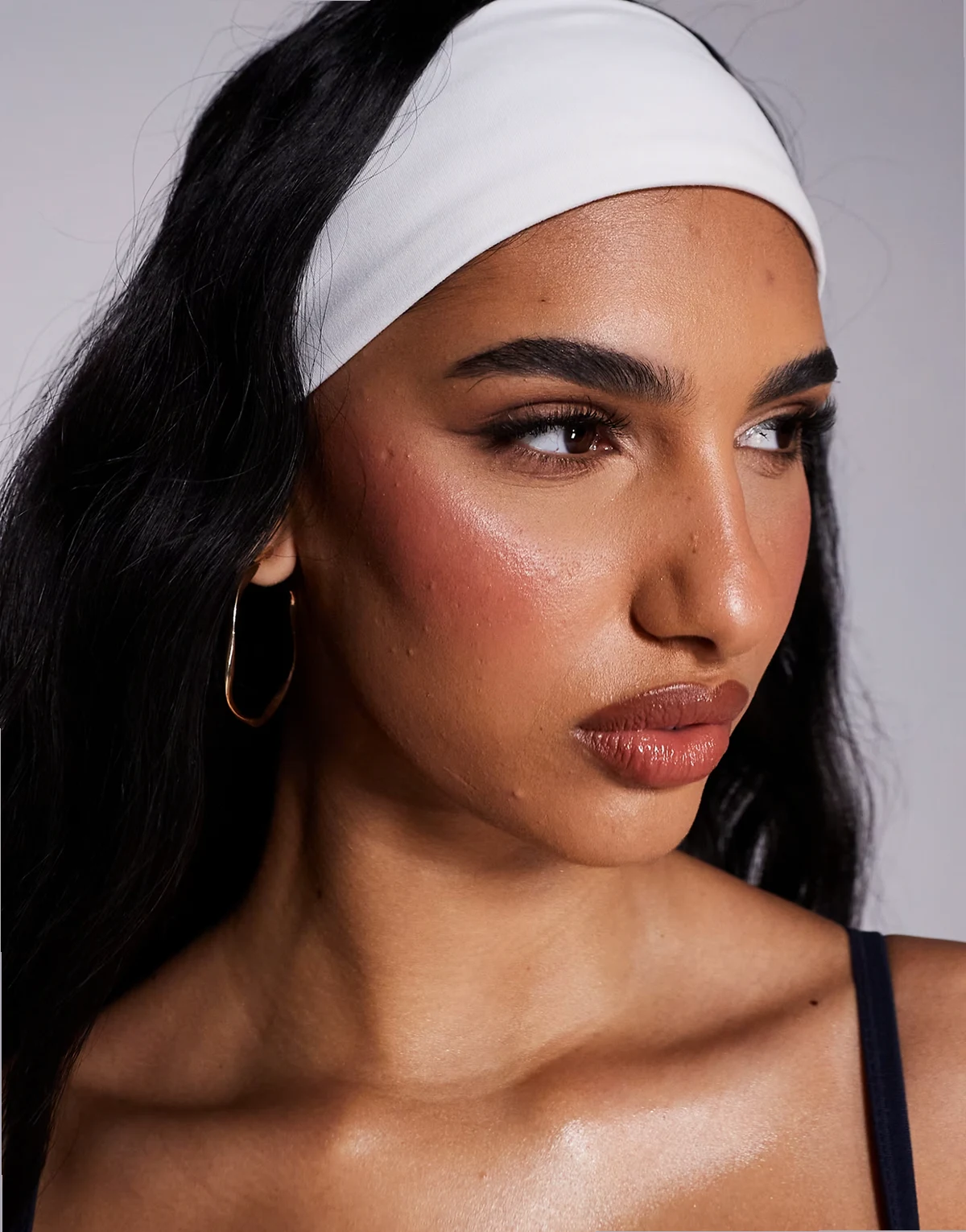 soft touch yoga headband in white