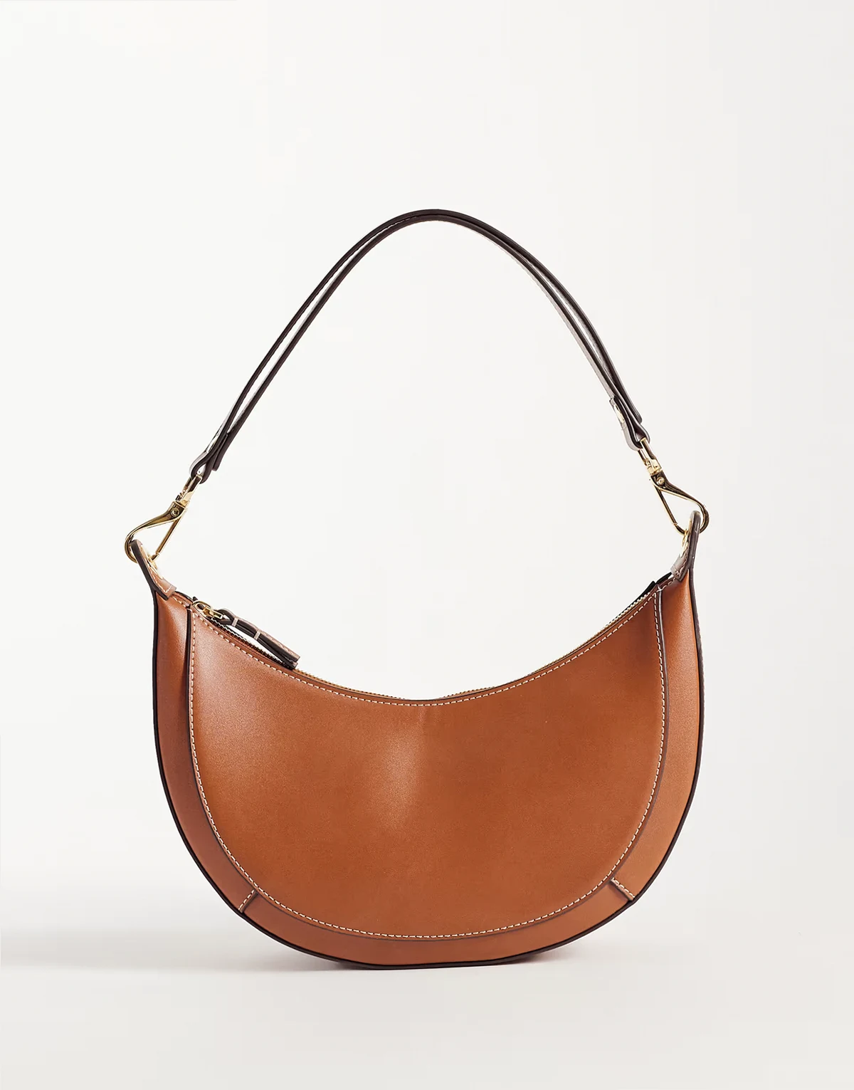 faux leather cross body bag in brown