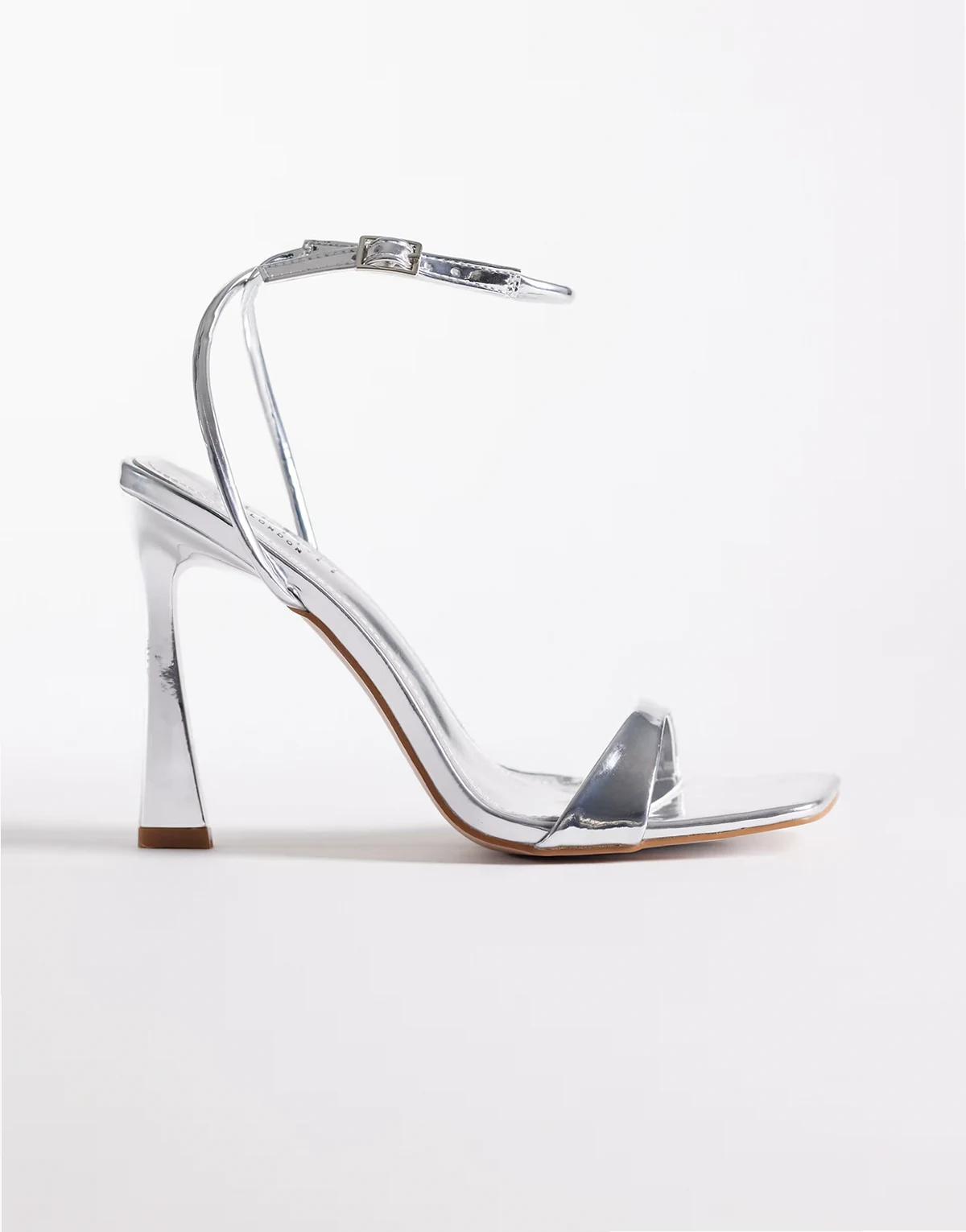 Simmi London Aeros barely there heeled sandals in silver