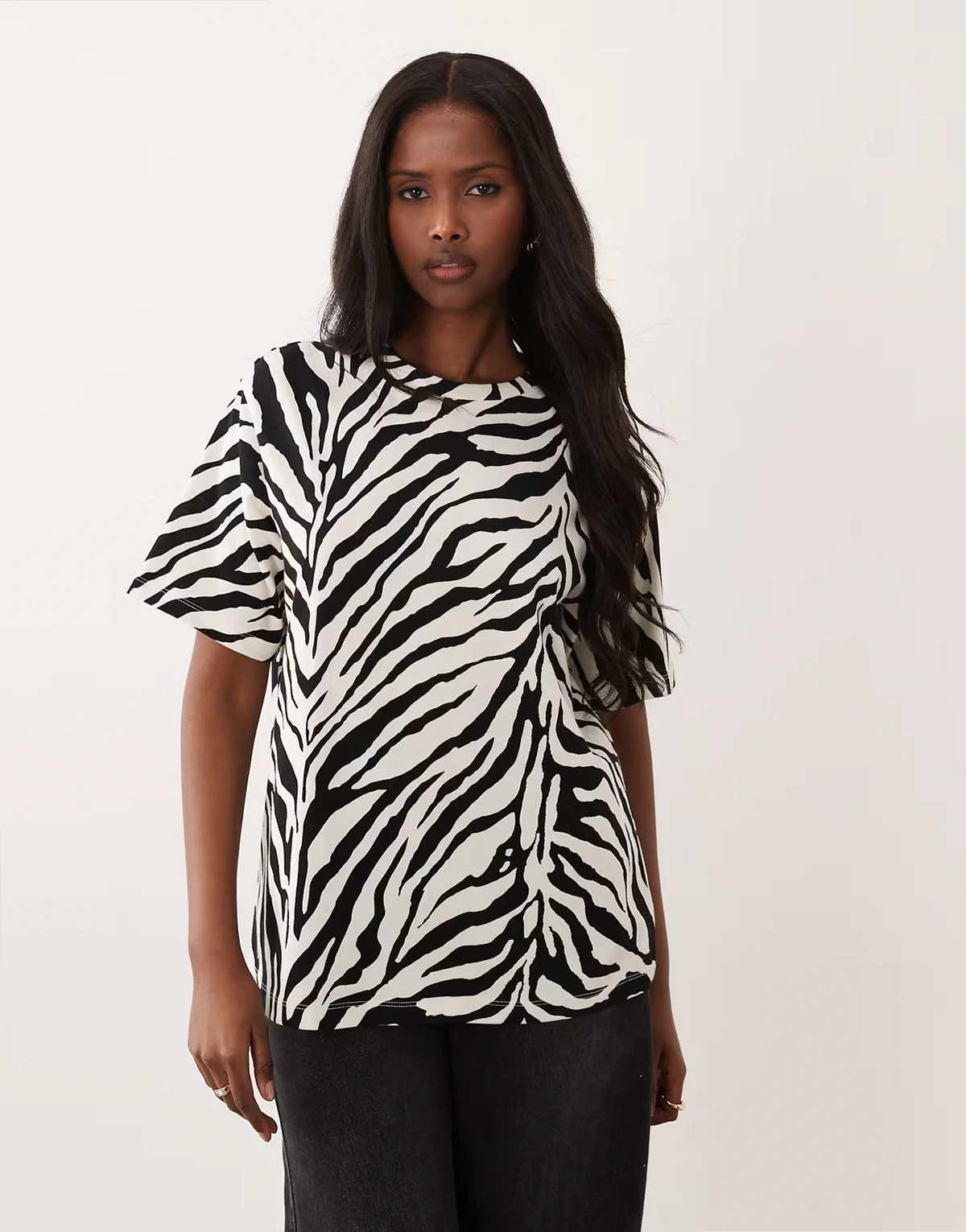 – Oversize-T-Shirt mit Zebramuster