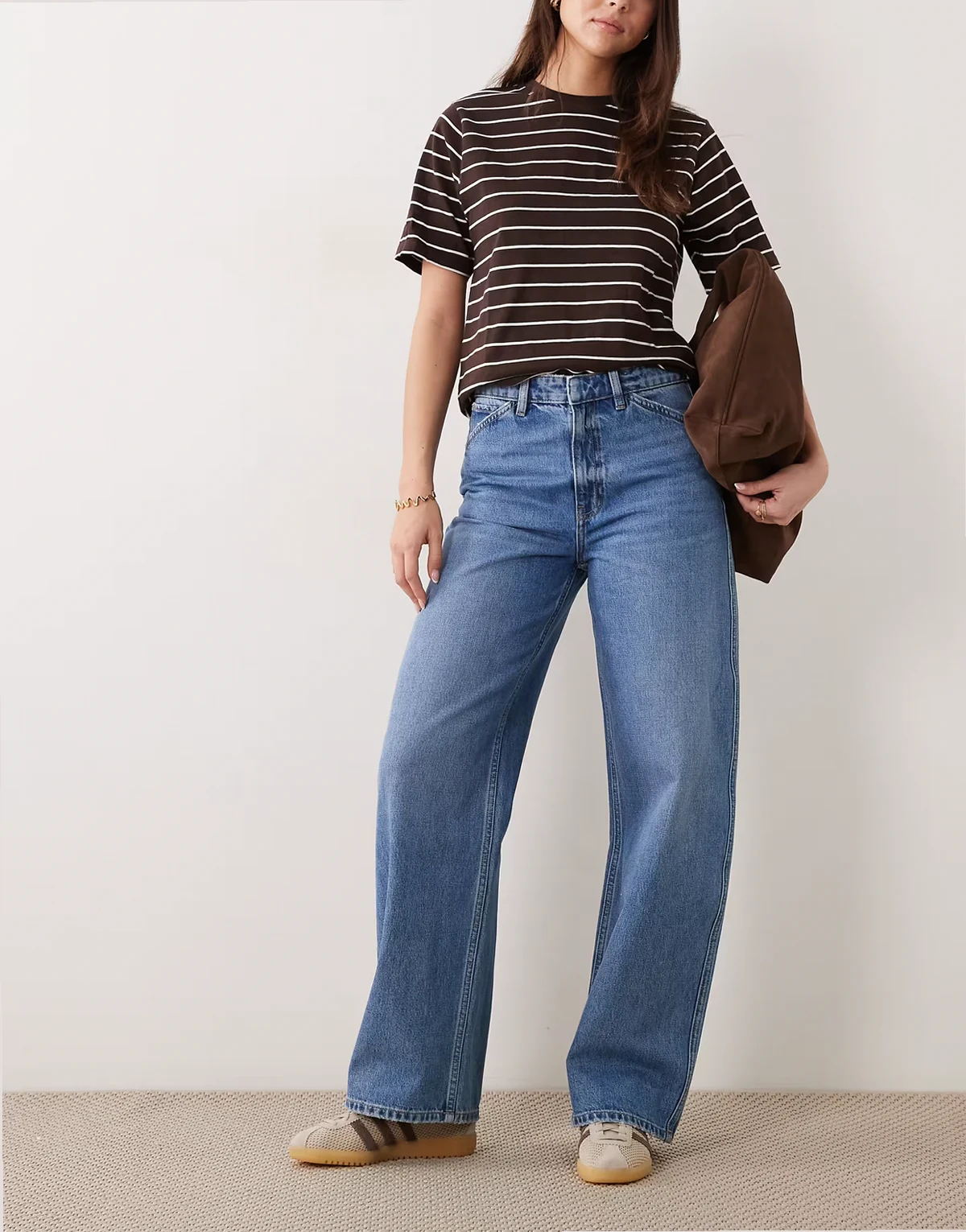 – Blues – Barrel-Leg-Jeans aus 100% Baumwolle in Blau