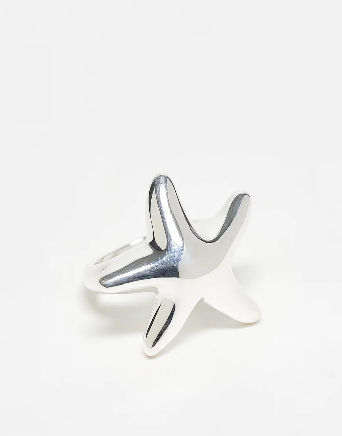 – Klobiger Ring aus Sterlingsilber mit Seestern-Design
