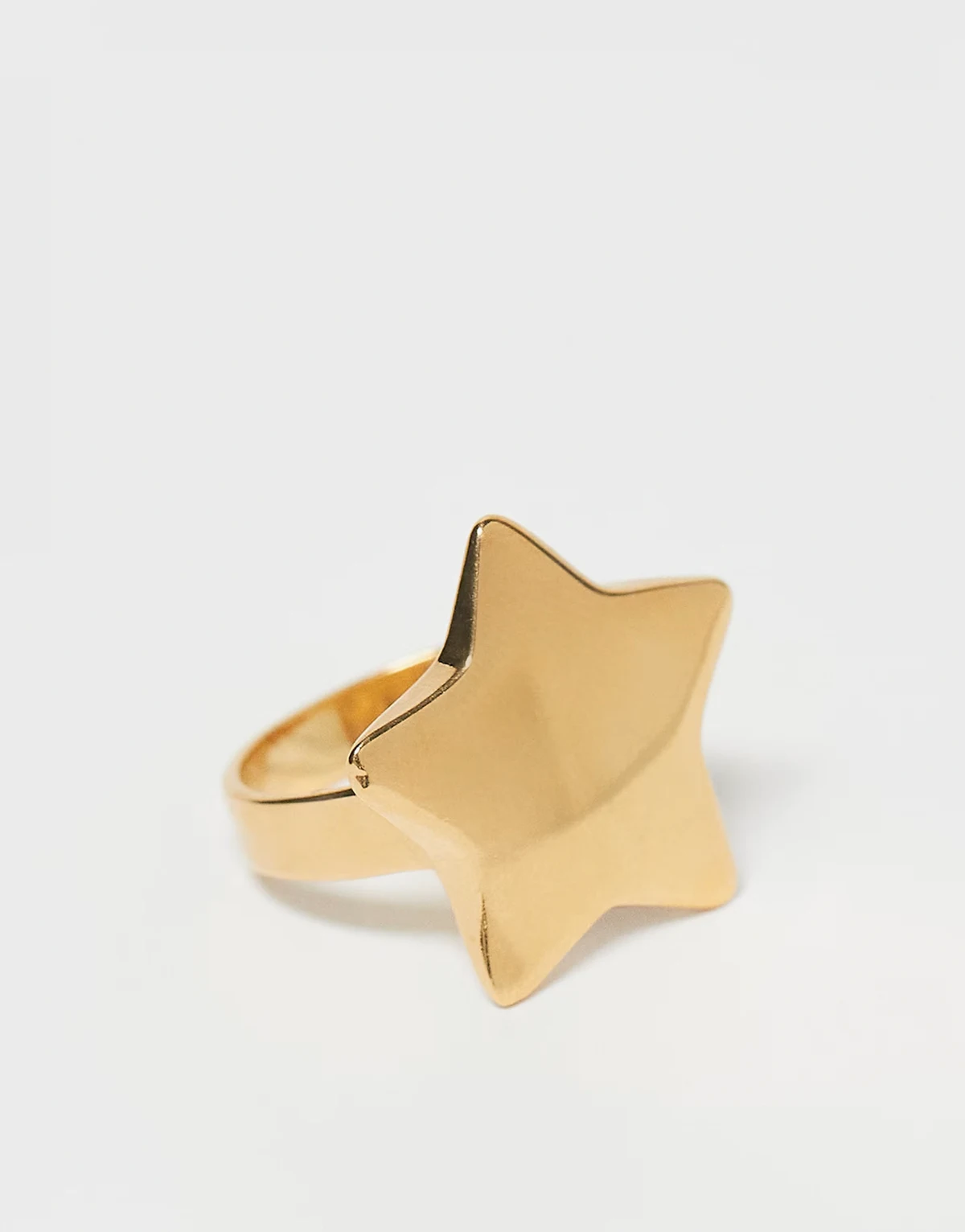 star ring in 18kt gold vermeil