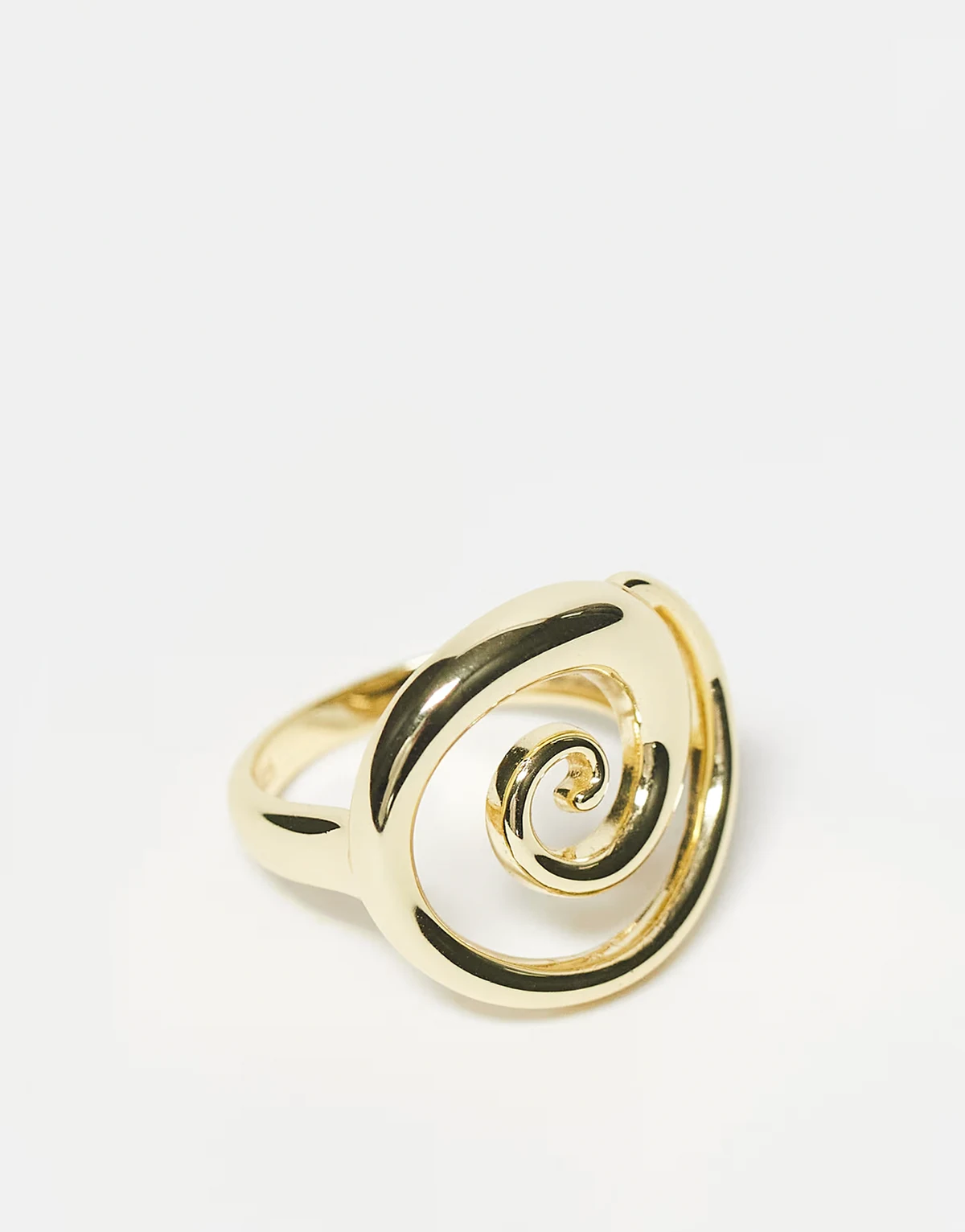 spiral ring in 18kt gold vermeil