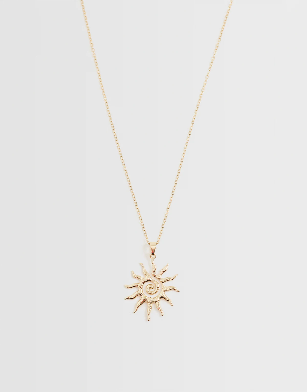 sun necklace in gold tone