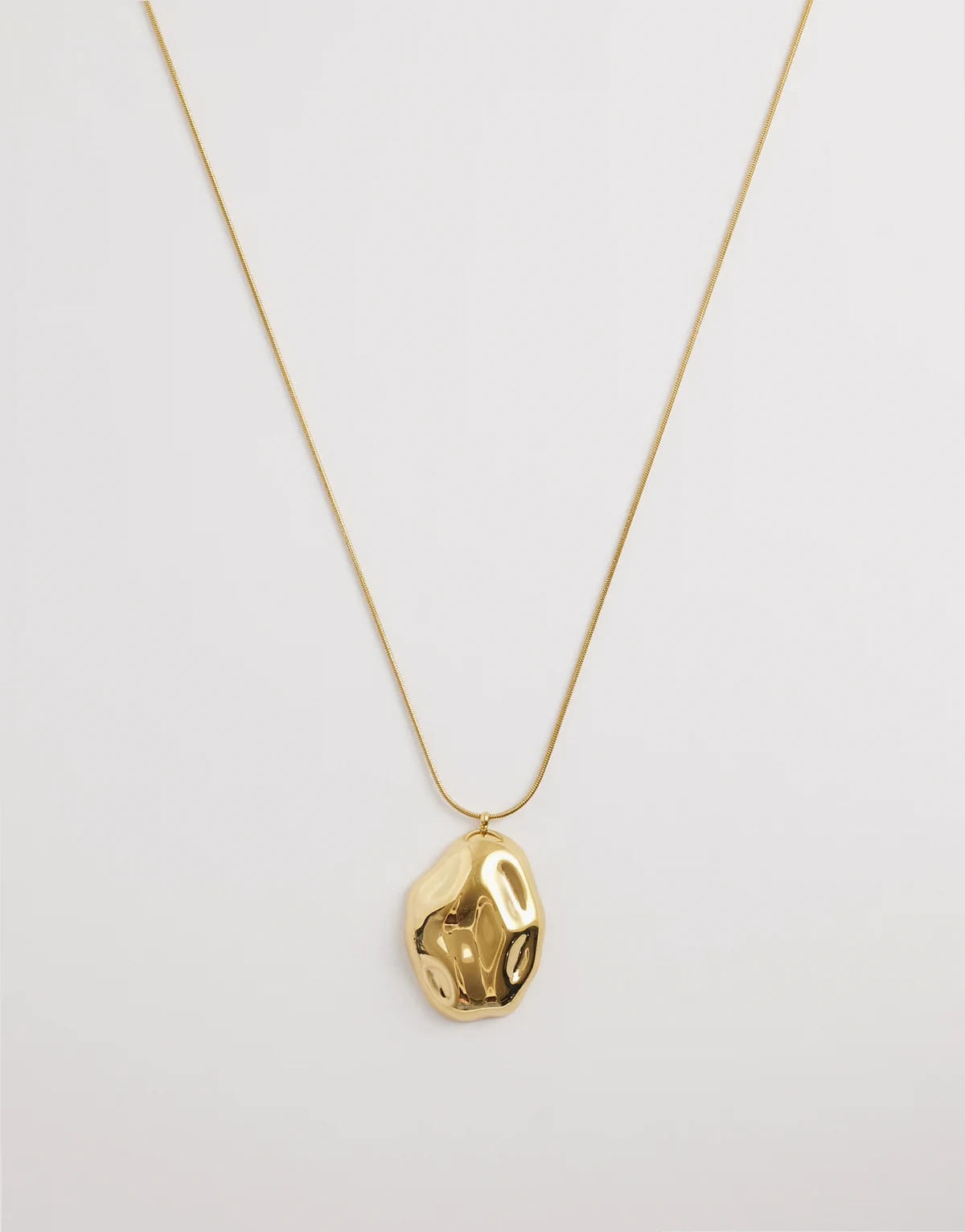 molten pendant necklace in 18kt gold plated stainless steel