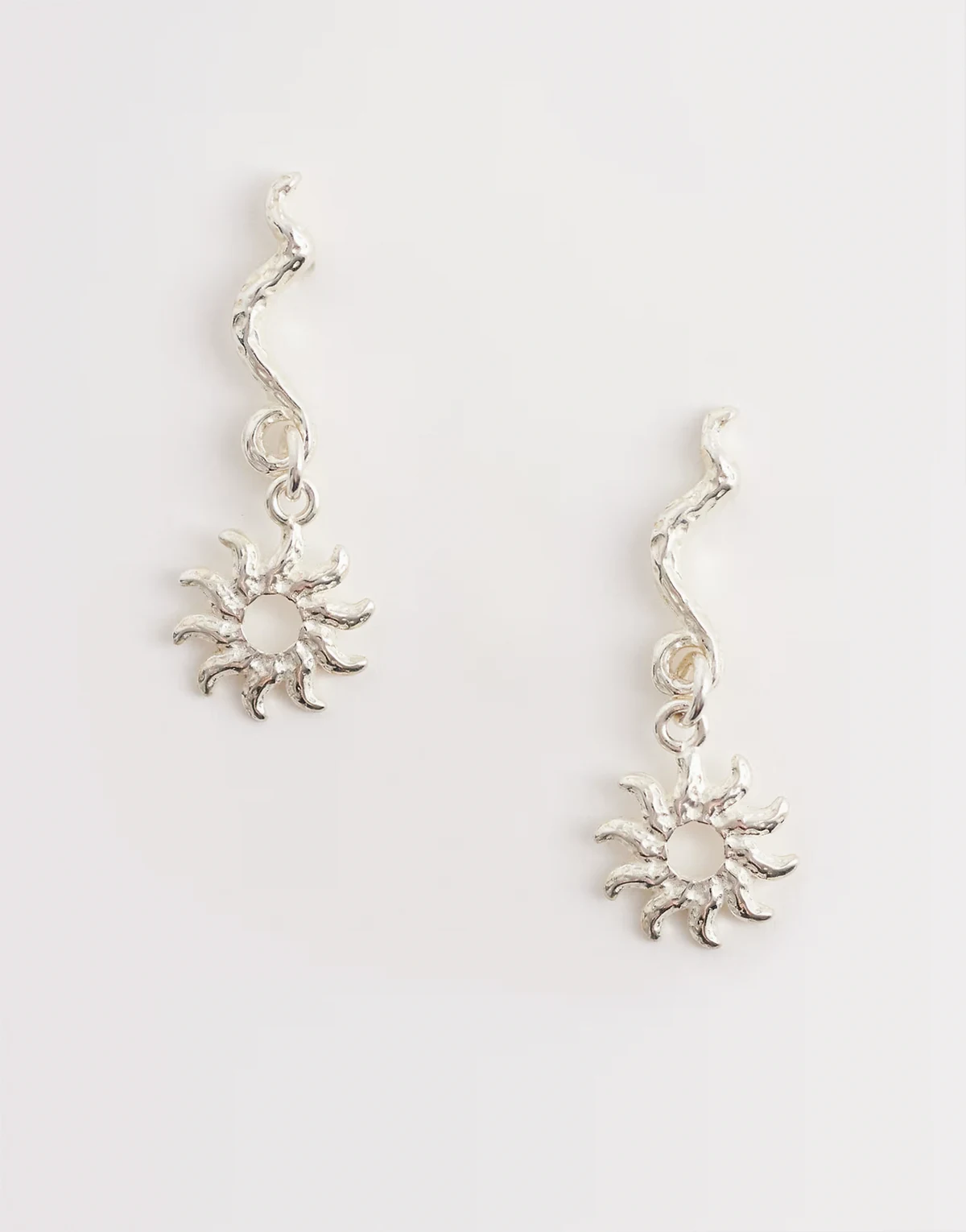 sun drop earrings in sterling silver