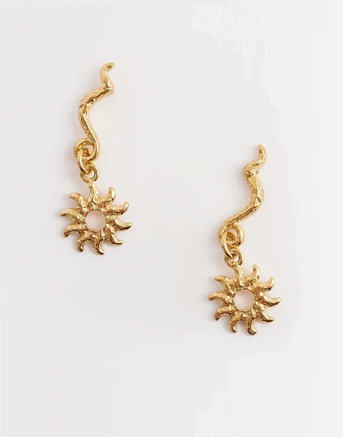 sun drop earrings in 18kt gold vermeil