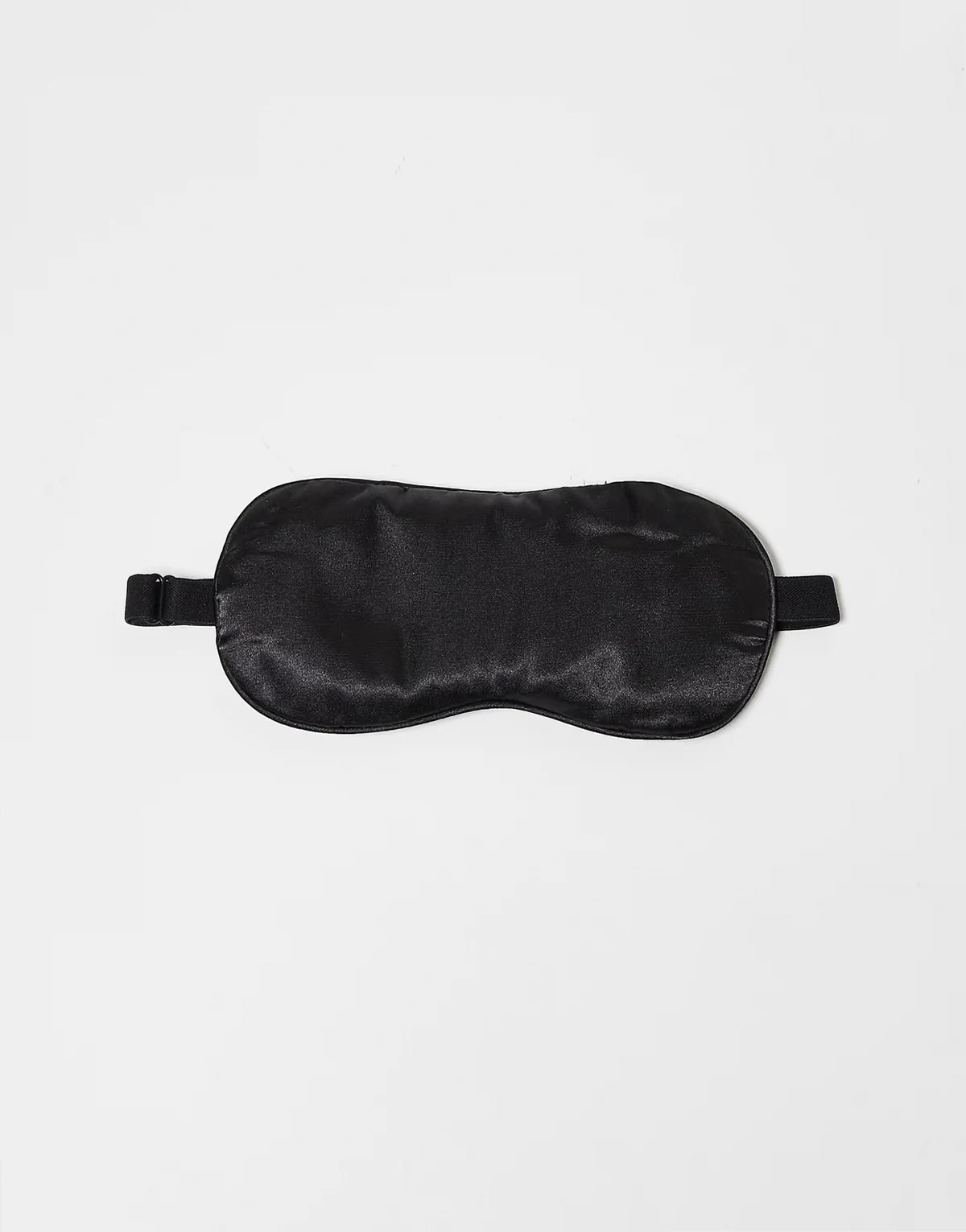 – Schwere Schlafmaske aus Satin mit Lavendel – Schwarz