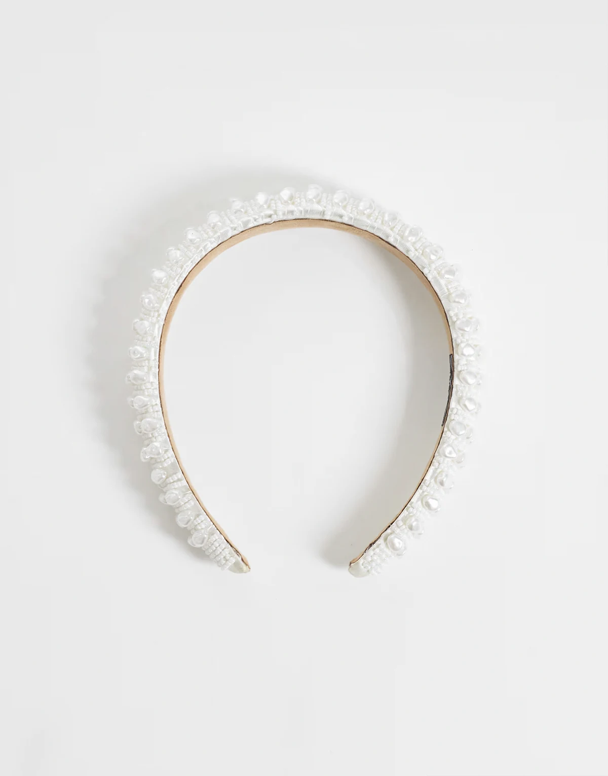 pearl headband in white