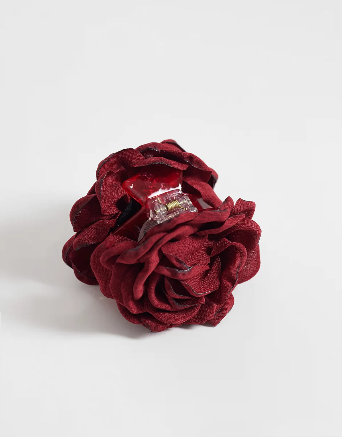 Rosa hair claw in deep red