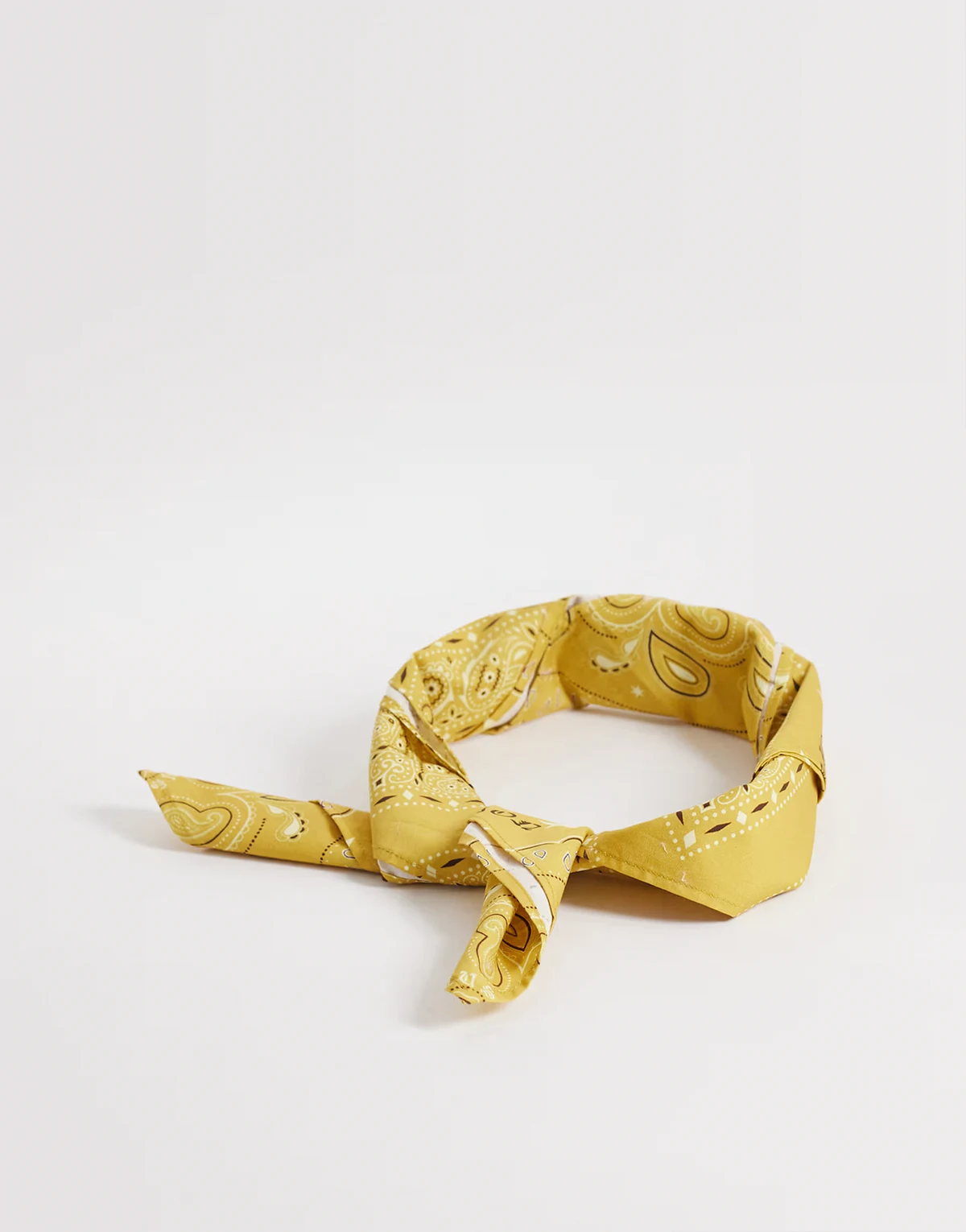 washed yellow bandana