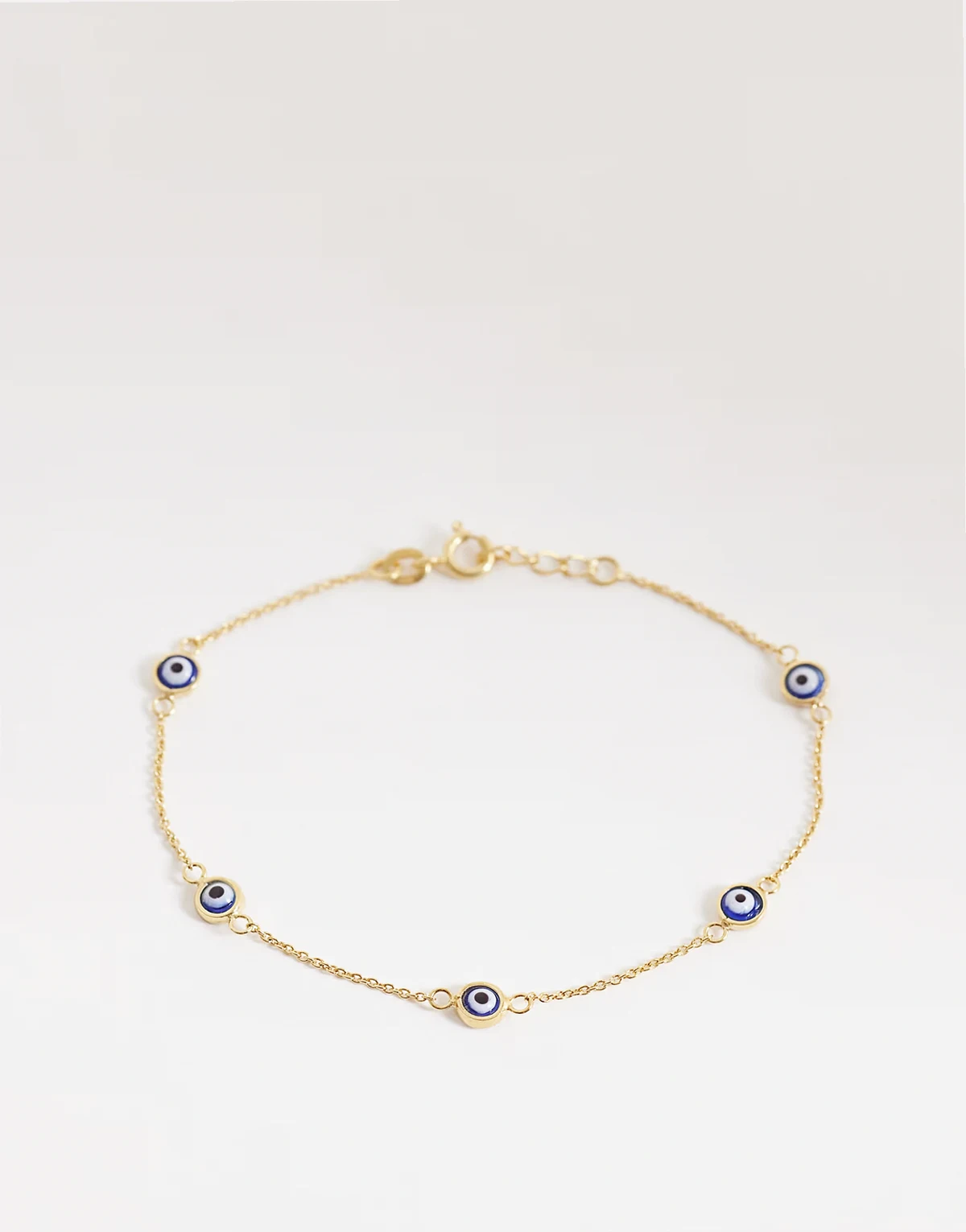 enamel evil eye bracelet in 18kt gold vermeil
