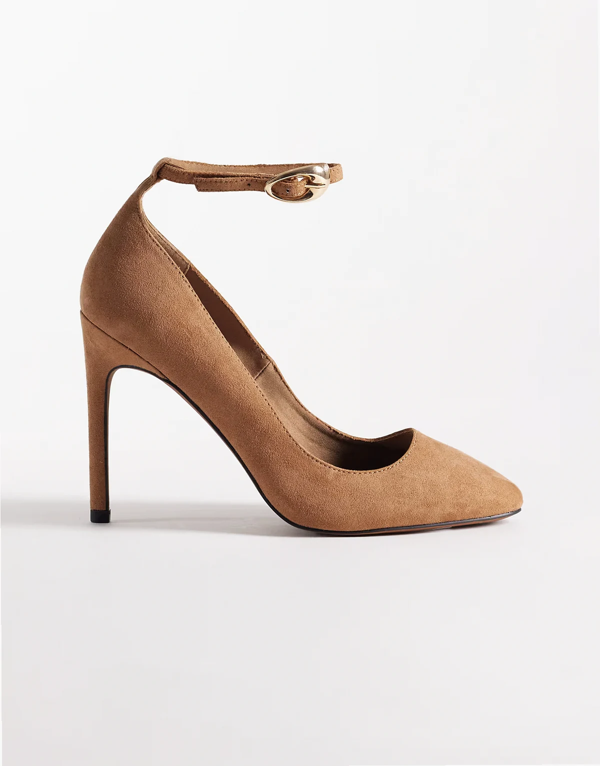 – Priscilla – Pumps in sandfarbener Wildlederoptik mit runder Zehenpartie