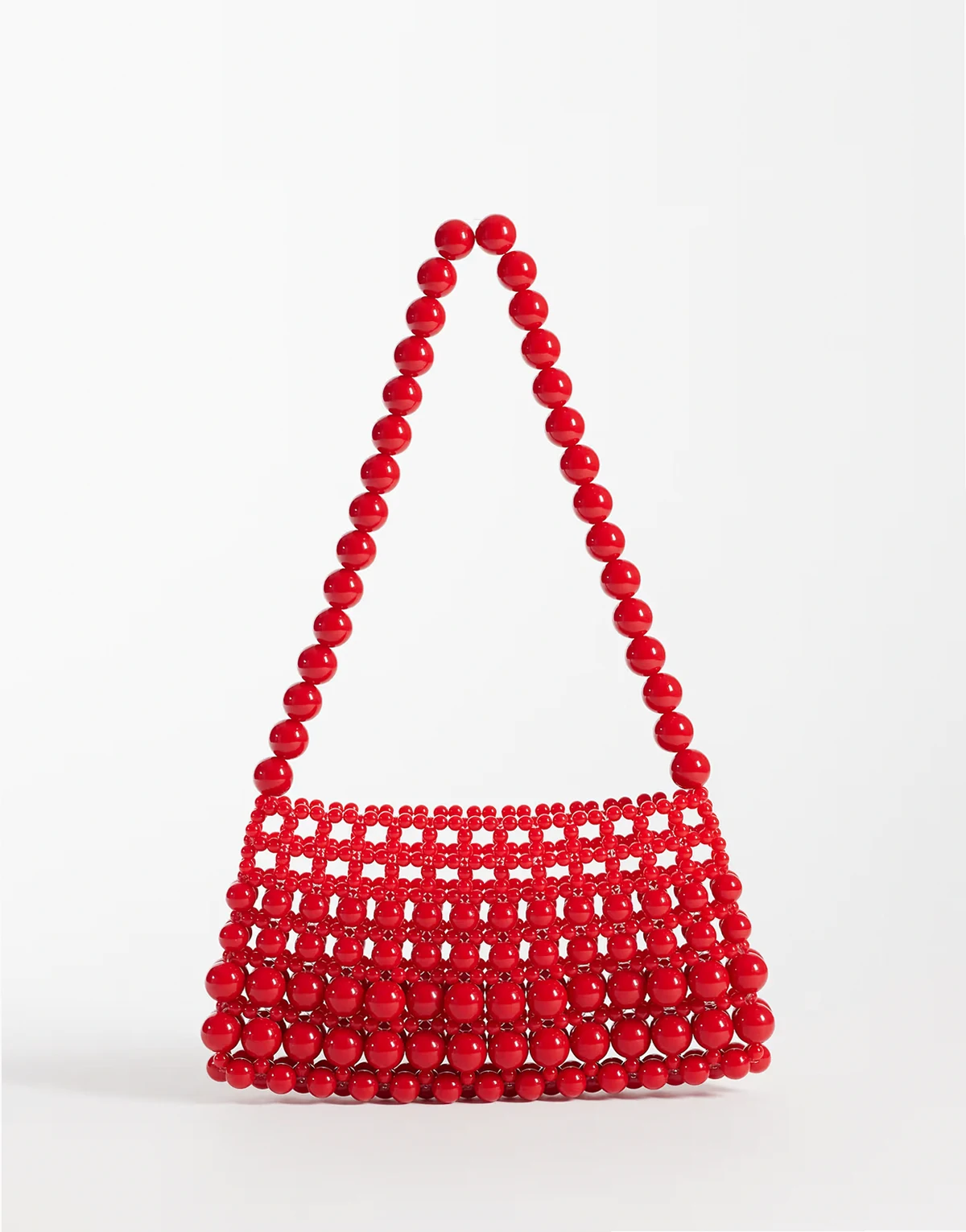 beaded clutch purse in red