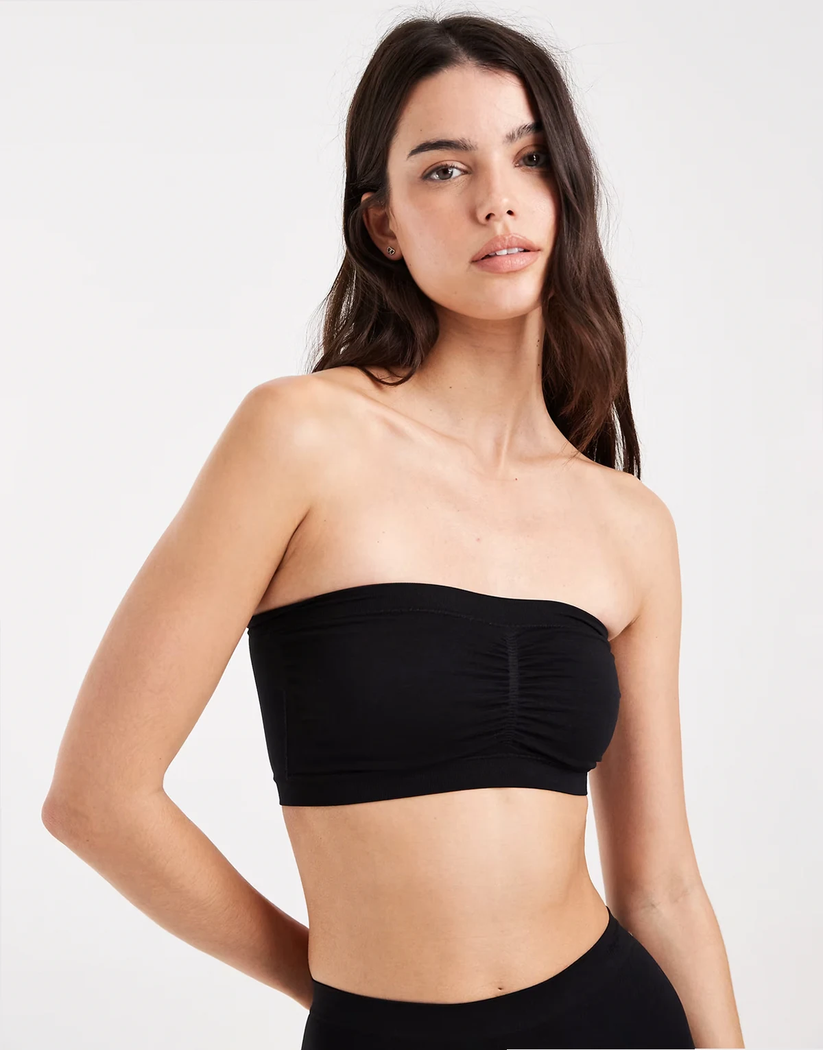 bandeau bra in black