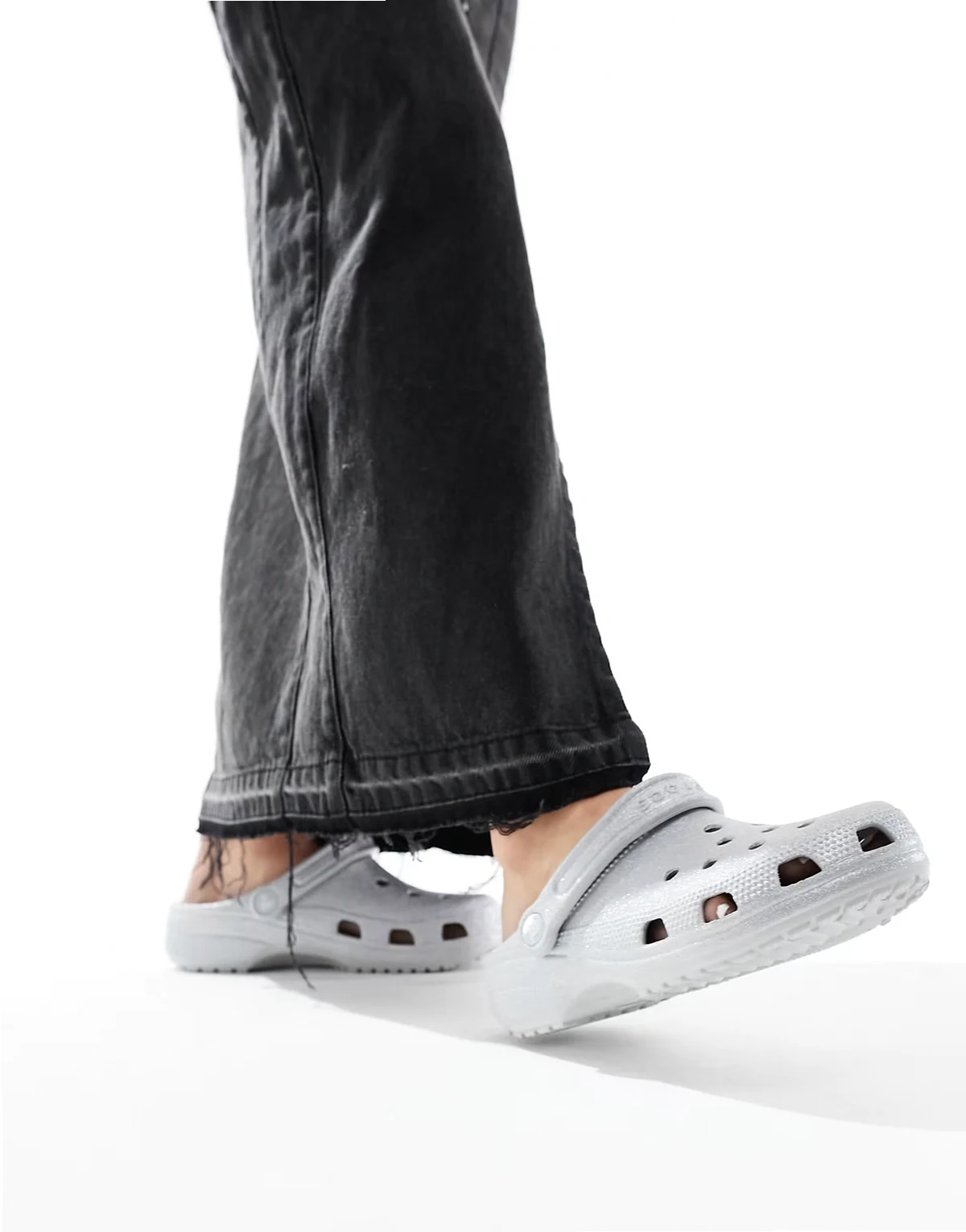 Classic – Srebrne brokatowe chodaki